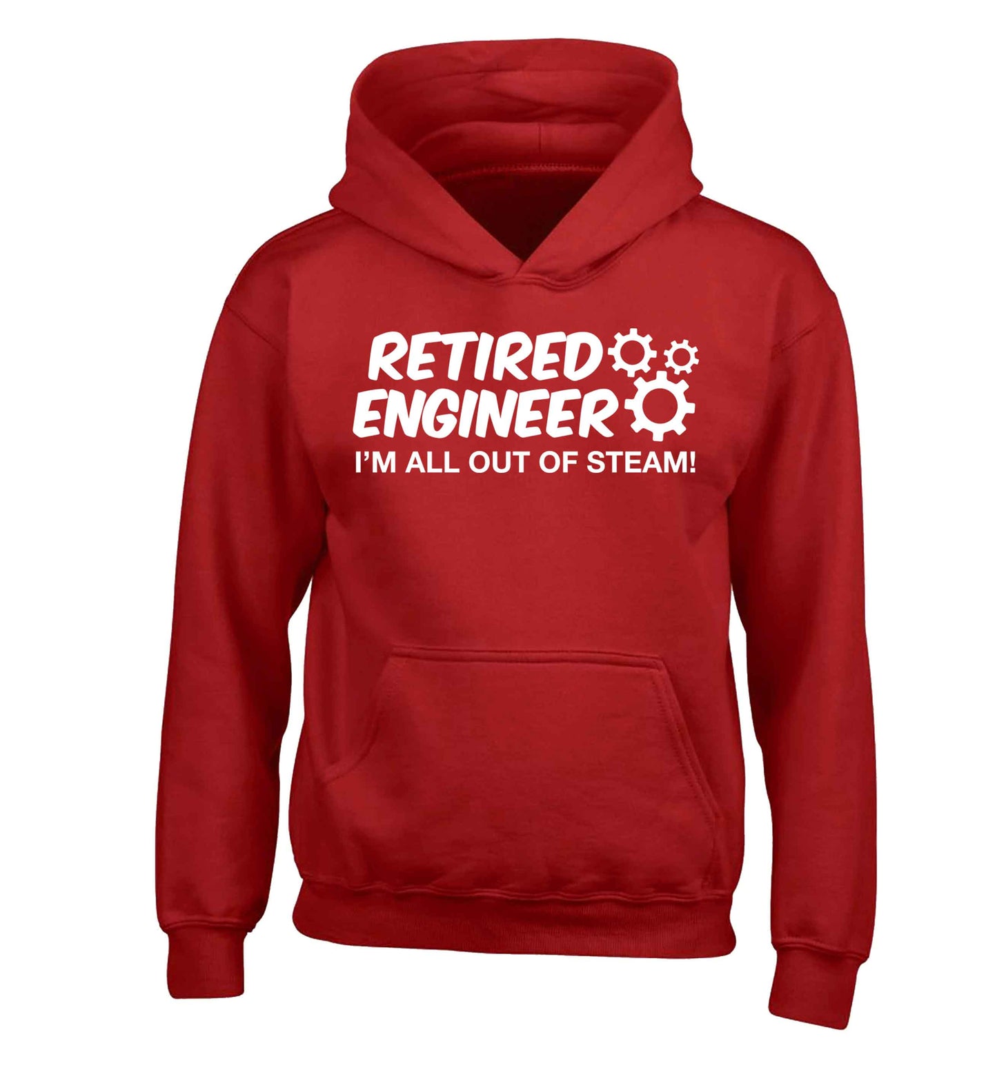 Retired engineer I'm all out of steam children's red hoodie 12-13 Years