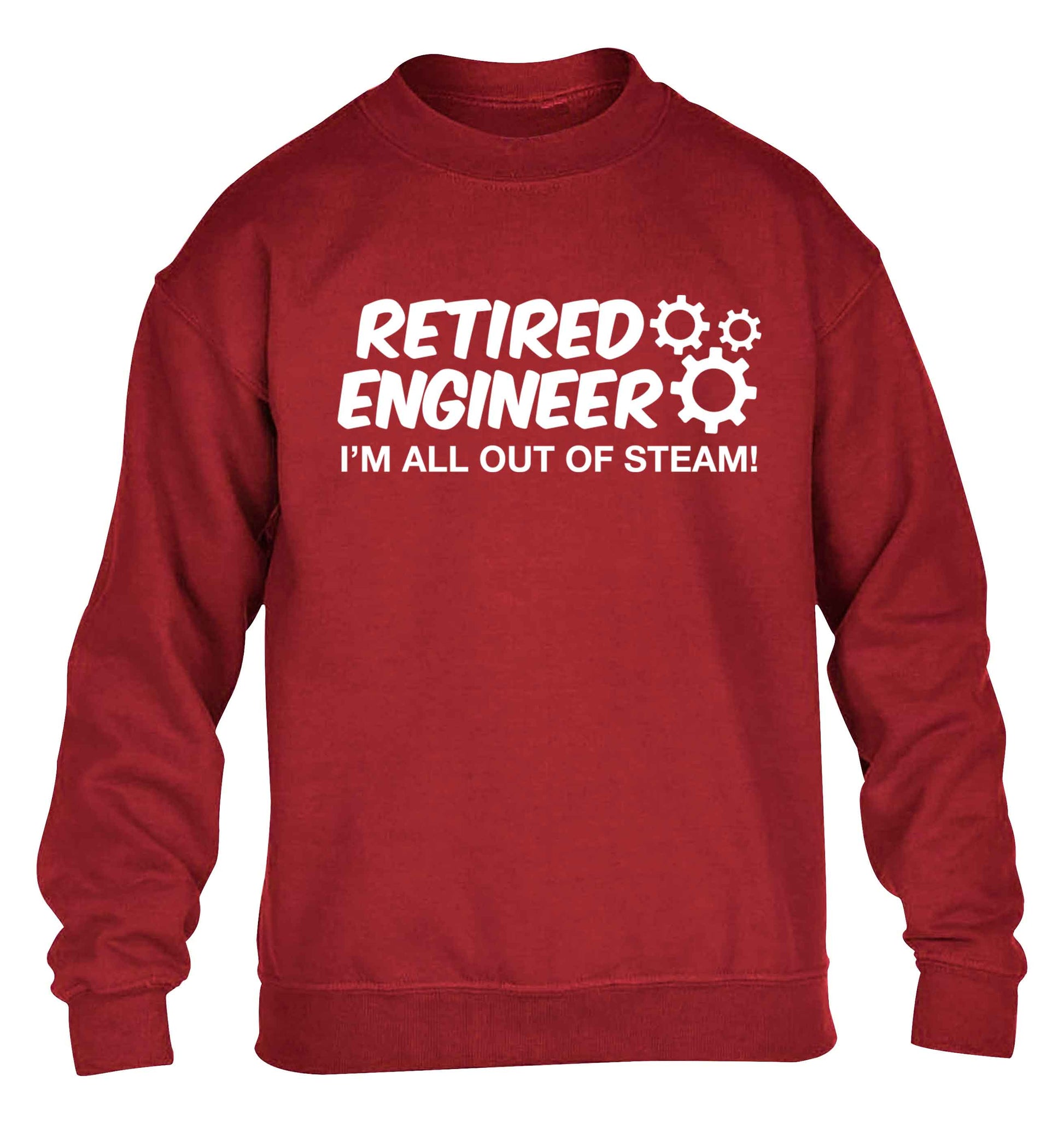Retired engineer I'm all out of steam children's grey sweater 12-13 Years