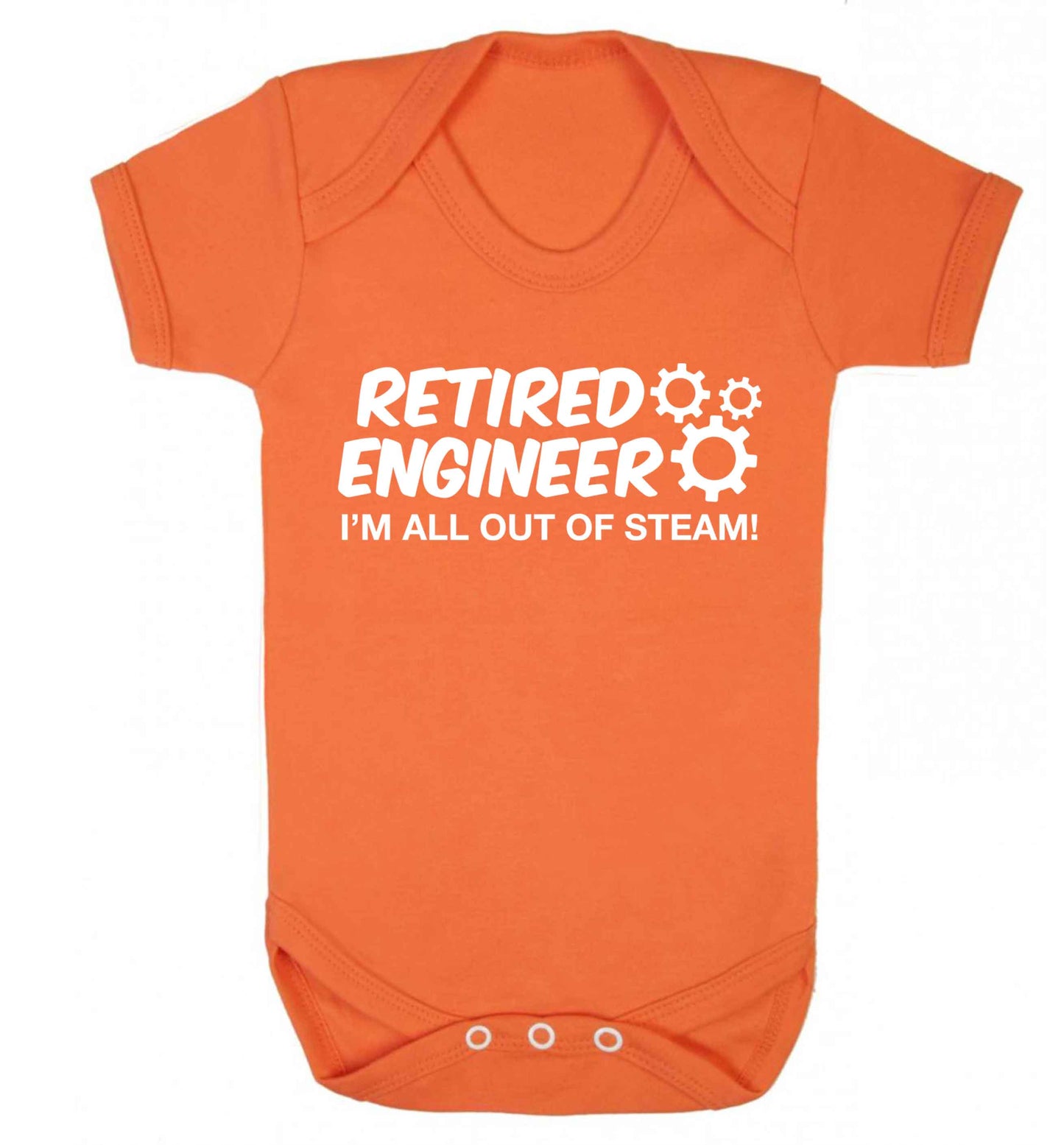 Retired engineer I'm all out of steam Baby Vest orange 18-24 months