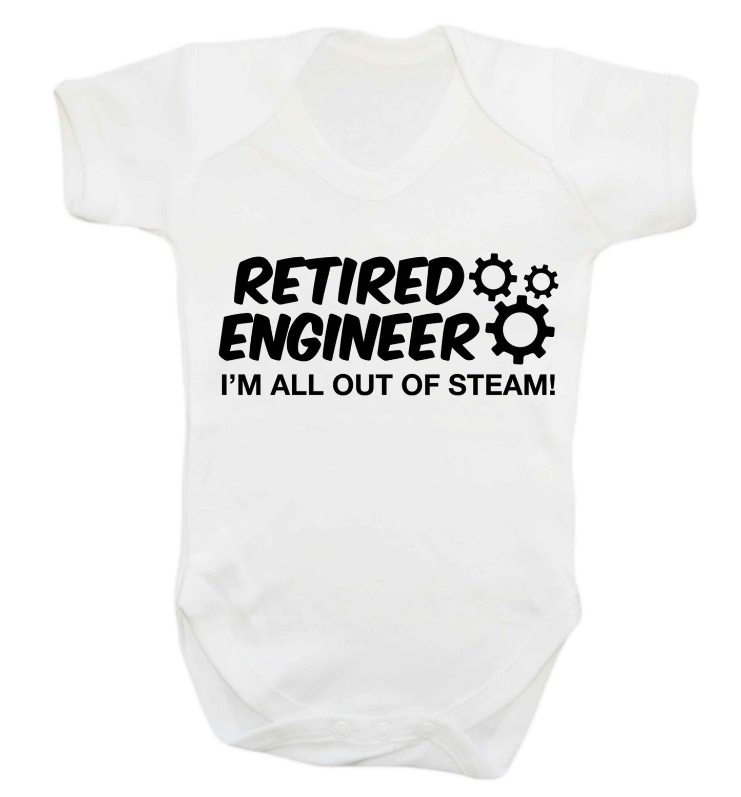 Retired engineer I'm all out of steam Baby Vest white 18-24 months