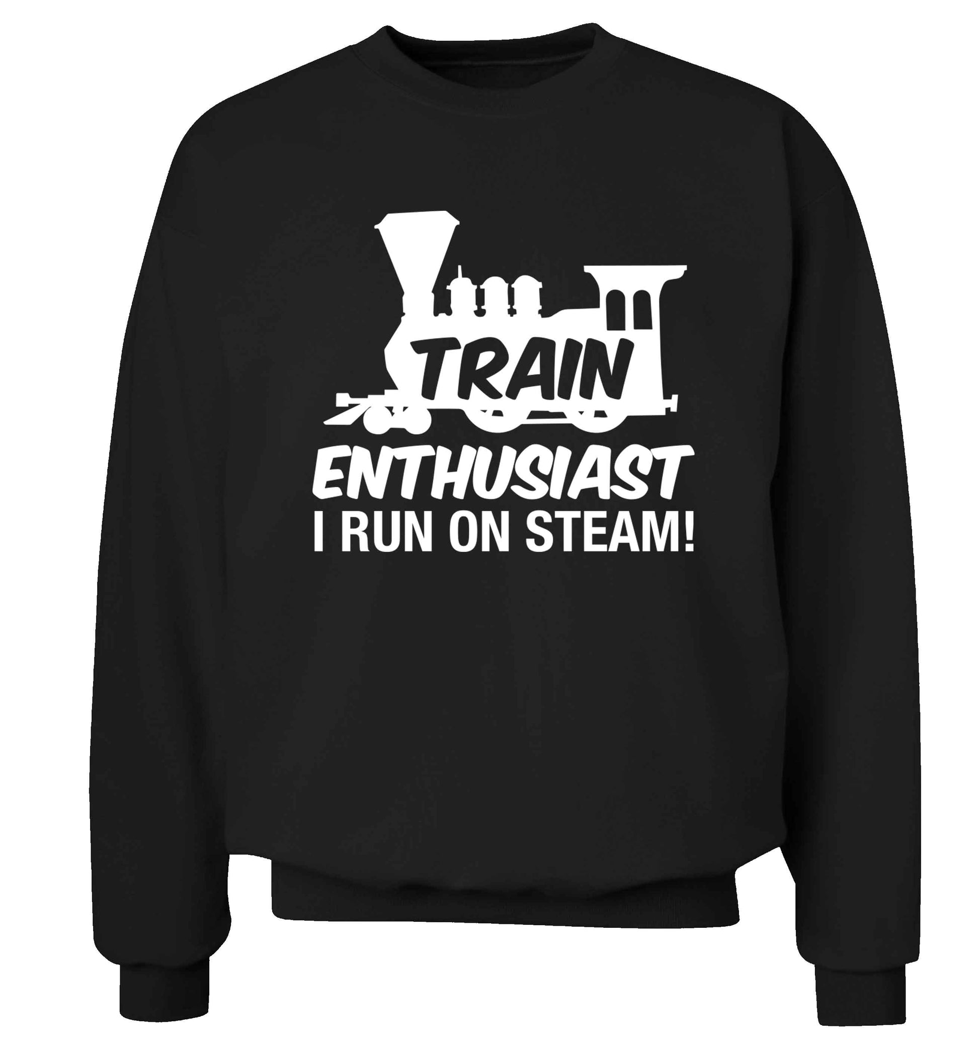 Train enthusiast I run on steam Adult's unisex black Sweater 2XL