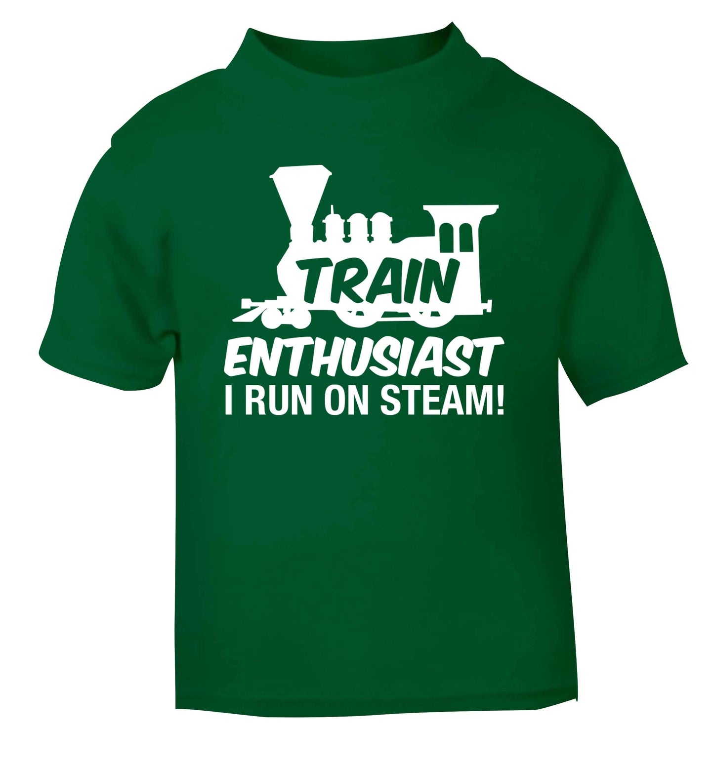 Train enthusiast I run on steam green Baby Toddler Tshirt 2 Years