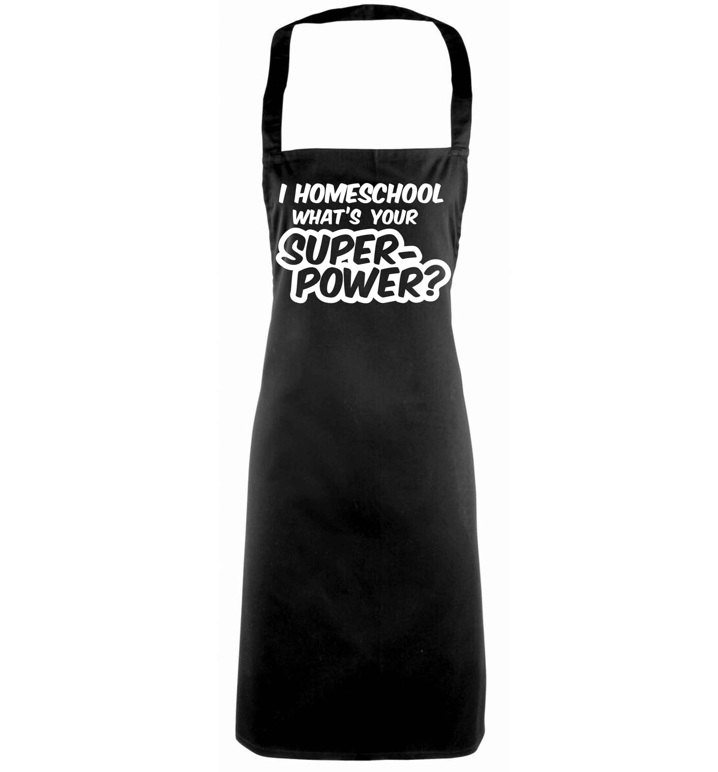 I homeschool what's your superpower? black apron