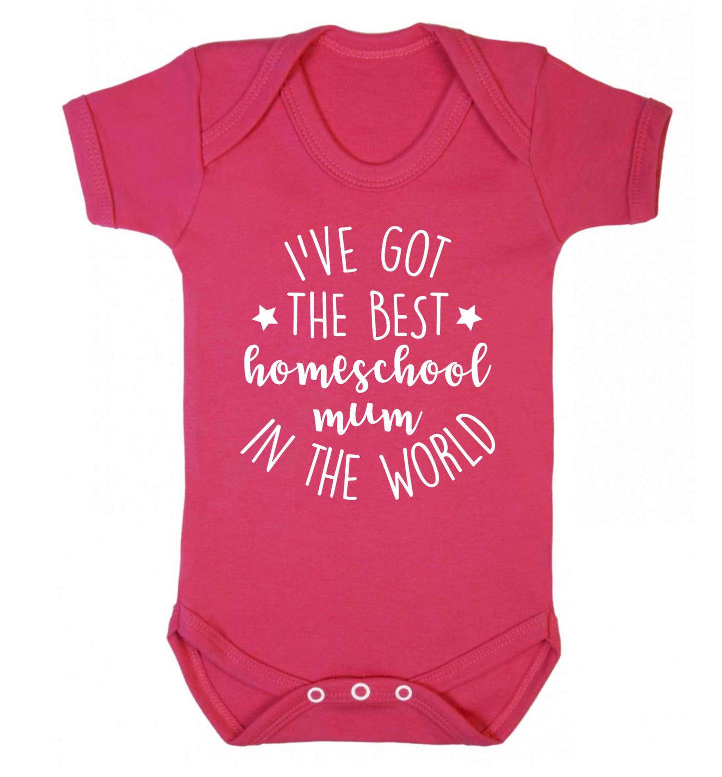 I've got the best homeschool mum in the world Baby Vest dark pink 18-24 months