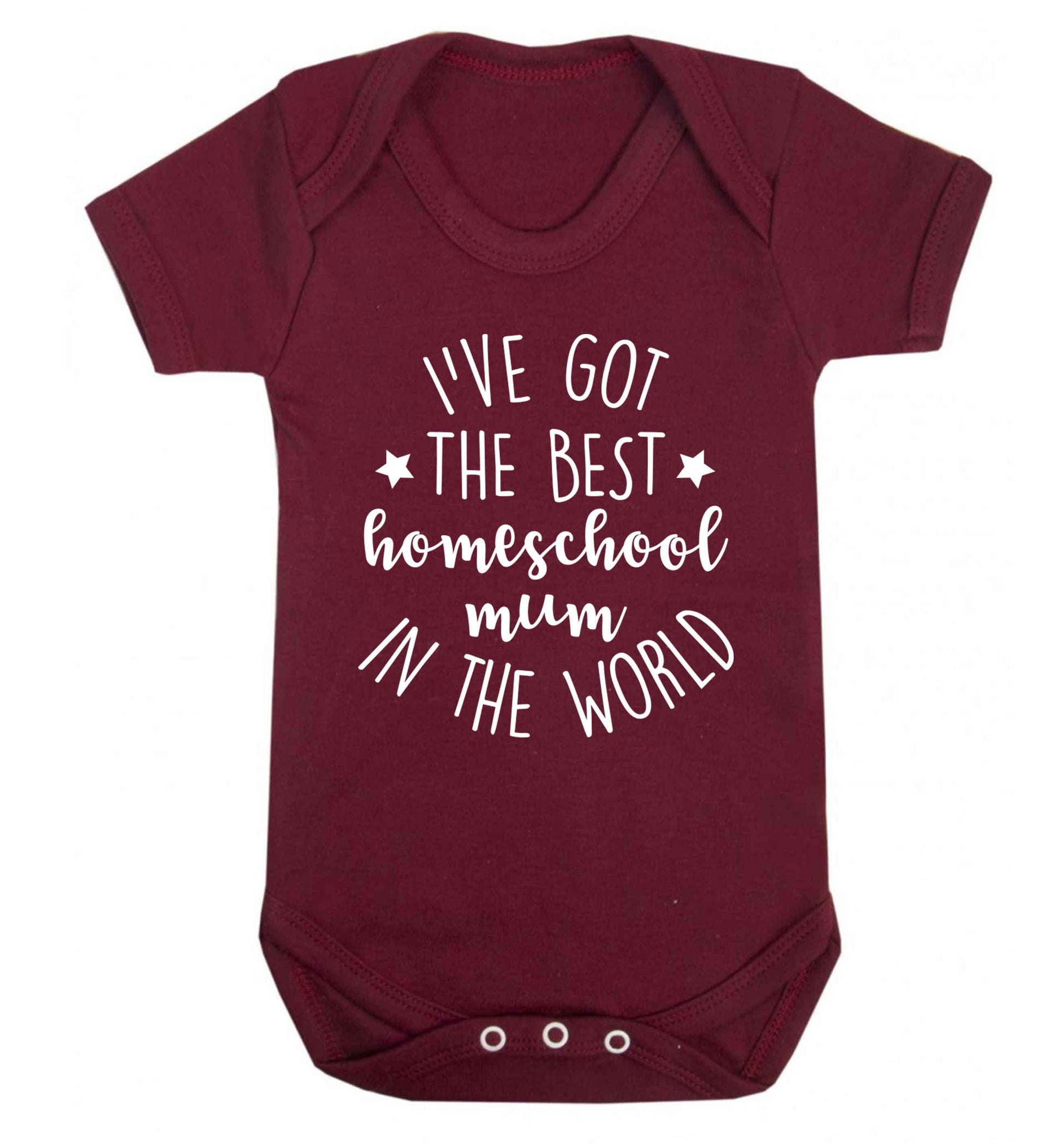 I've got the best homeschool mum in the world Baby Vest maroon 18-24 months