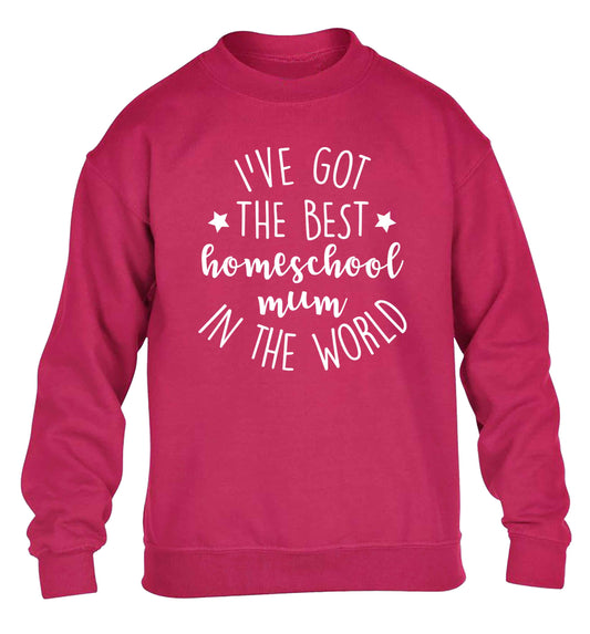 I've got the best homeschool mum in the world children's pink sweater 12-13 Years