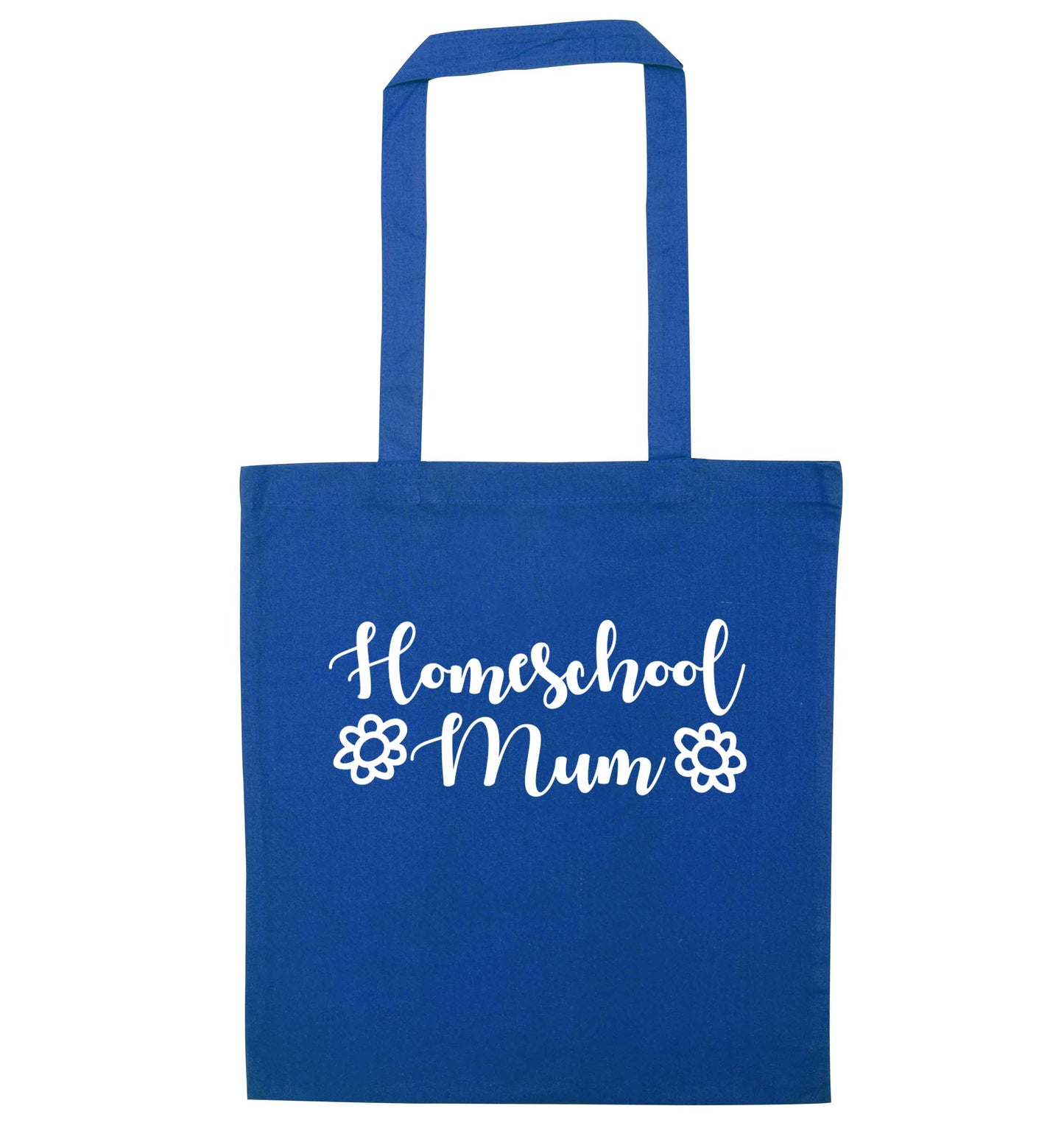 Homeschool mum blue tote bag