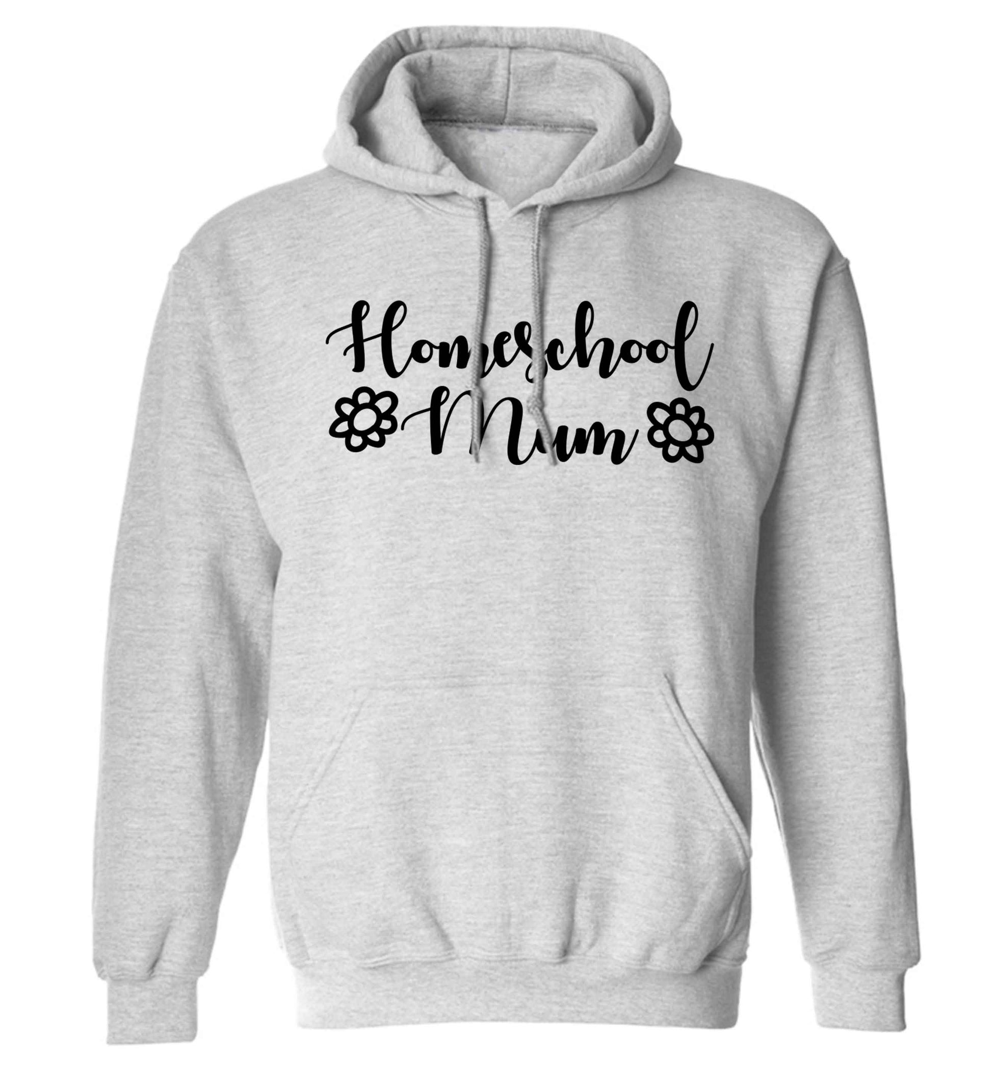 Homeschool mum adults unisex grey hoodie 2XL
