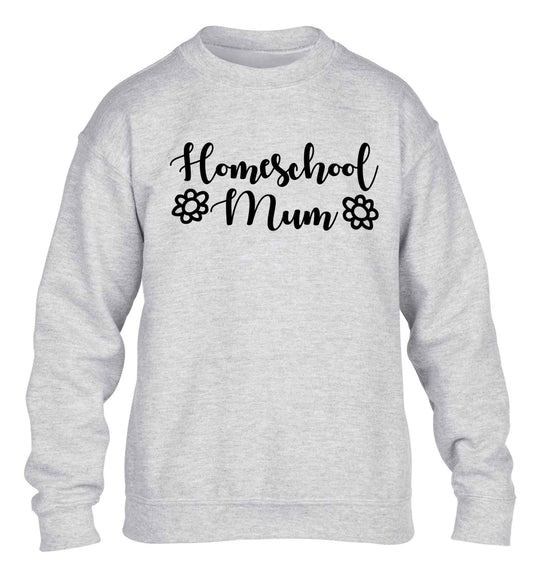 Homeschool mum children's grey sweater 12-13 Years