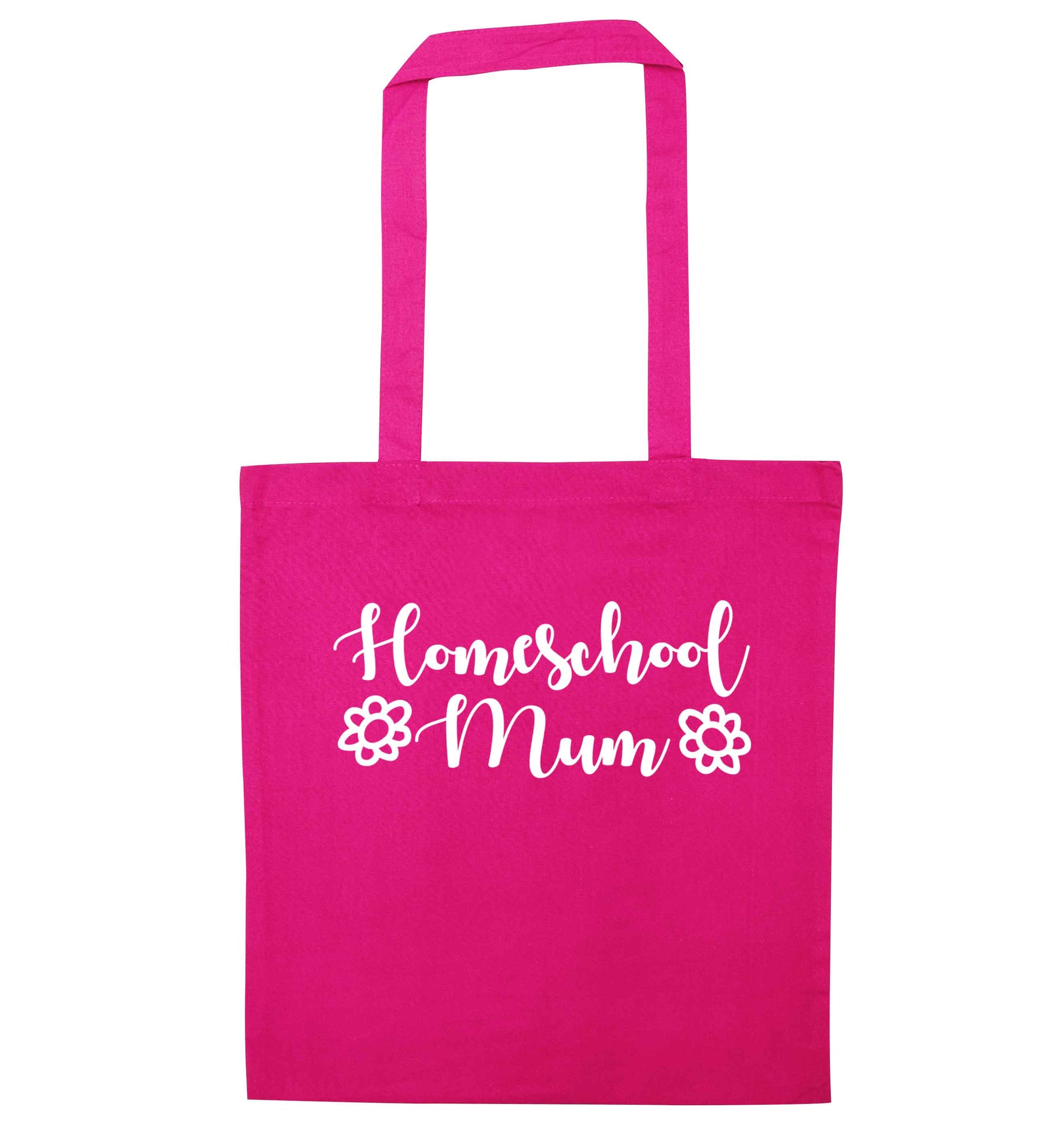 Homeschool mum pink tote bag