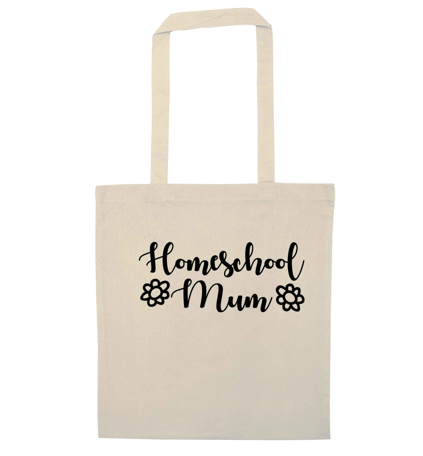 Homeschool mum natural tote bag