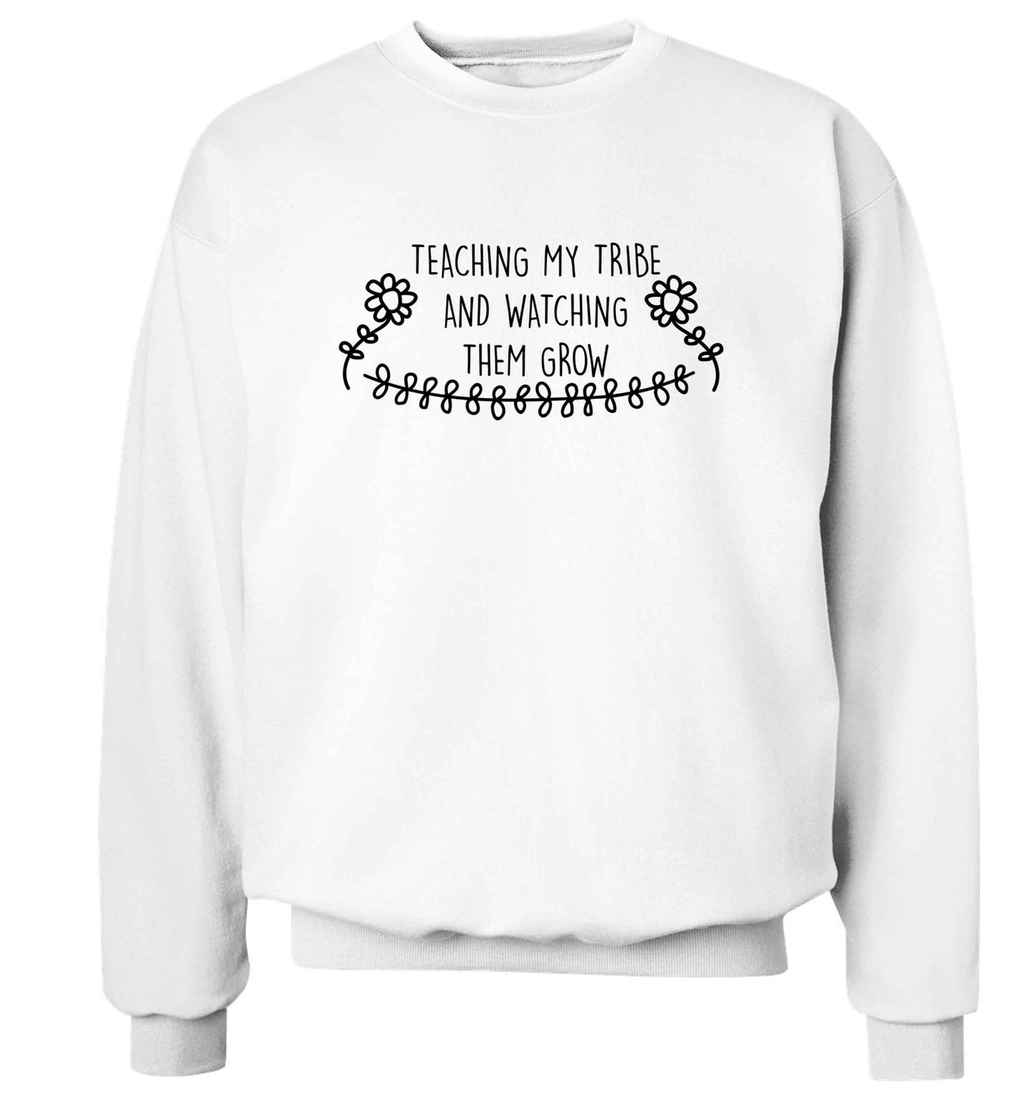 Teaching my tribe and watching them grow Adult's unisex white Sweater 2XL