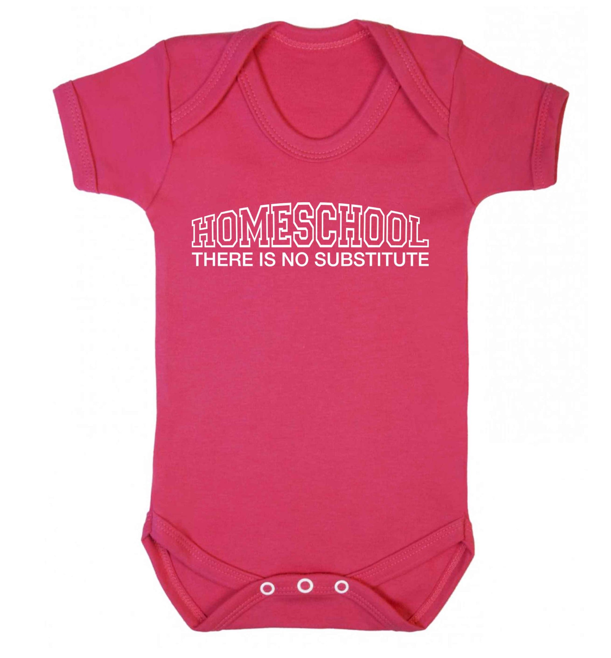 Homeschool there is not substitute Baby Vest dark pink 18-24 months