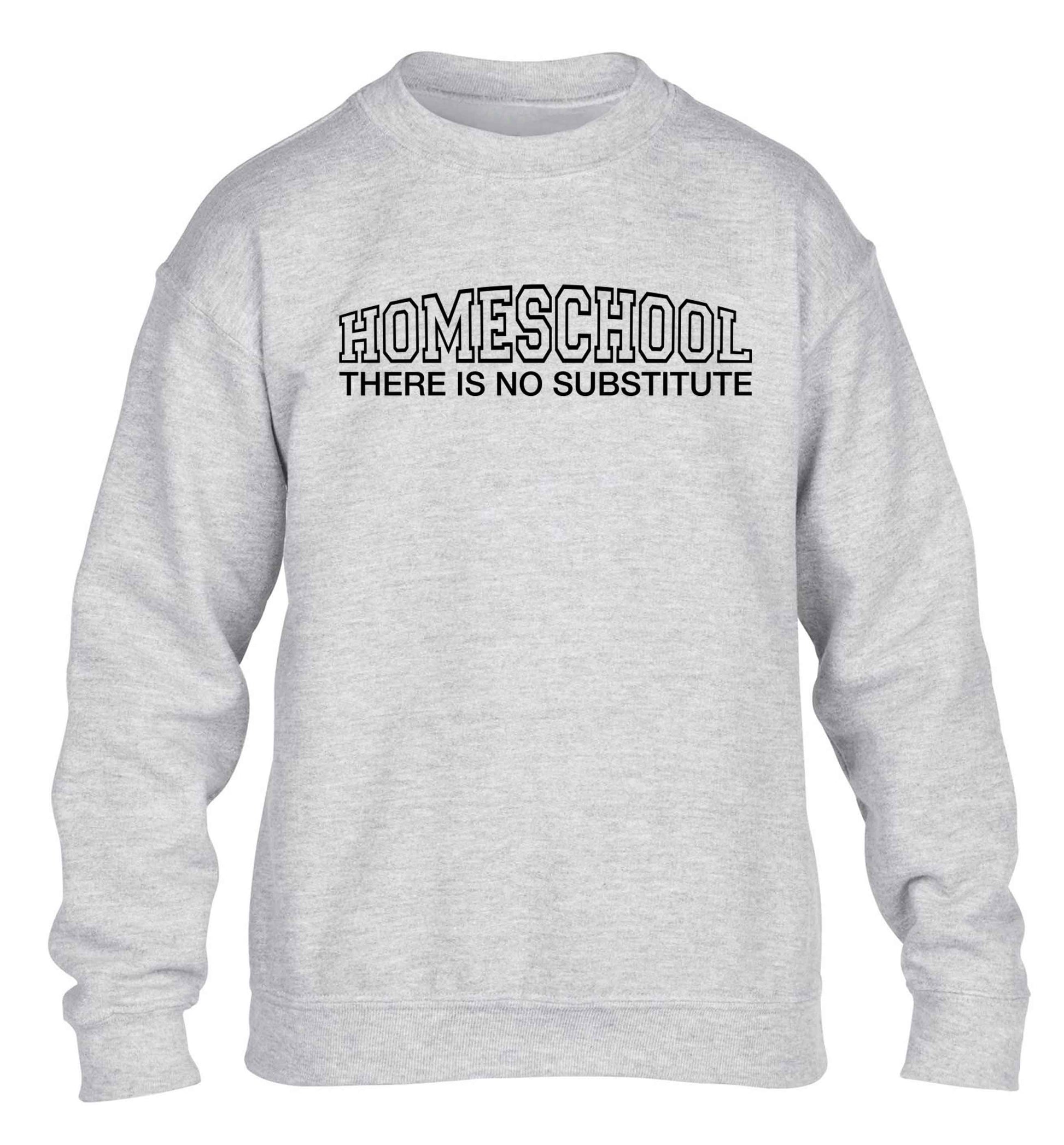 Homeschool there is not substitute children's grey sweater 12-13 Years