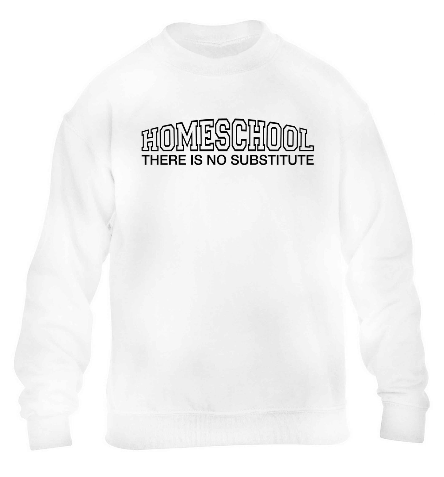 Homeschool there is not substitute children's white sweater 12-13 Years