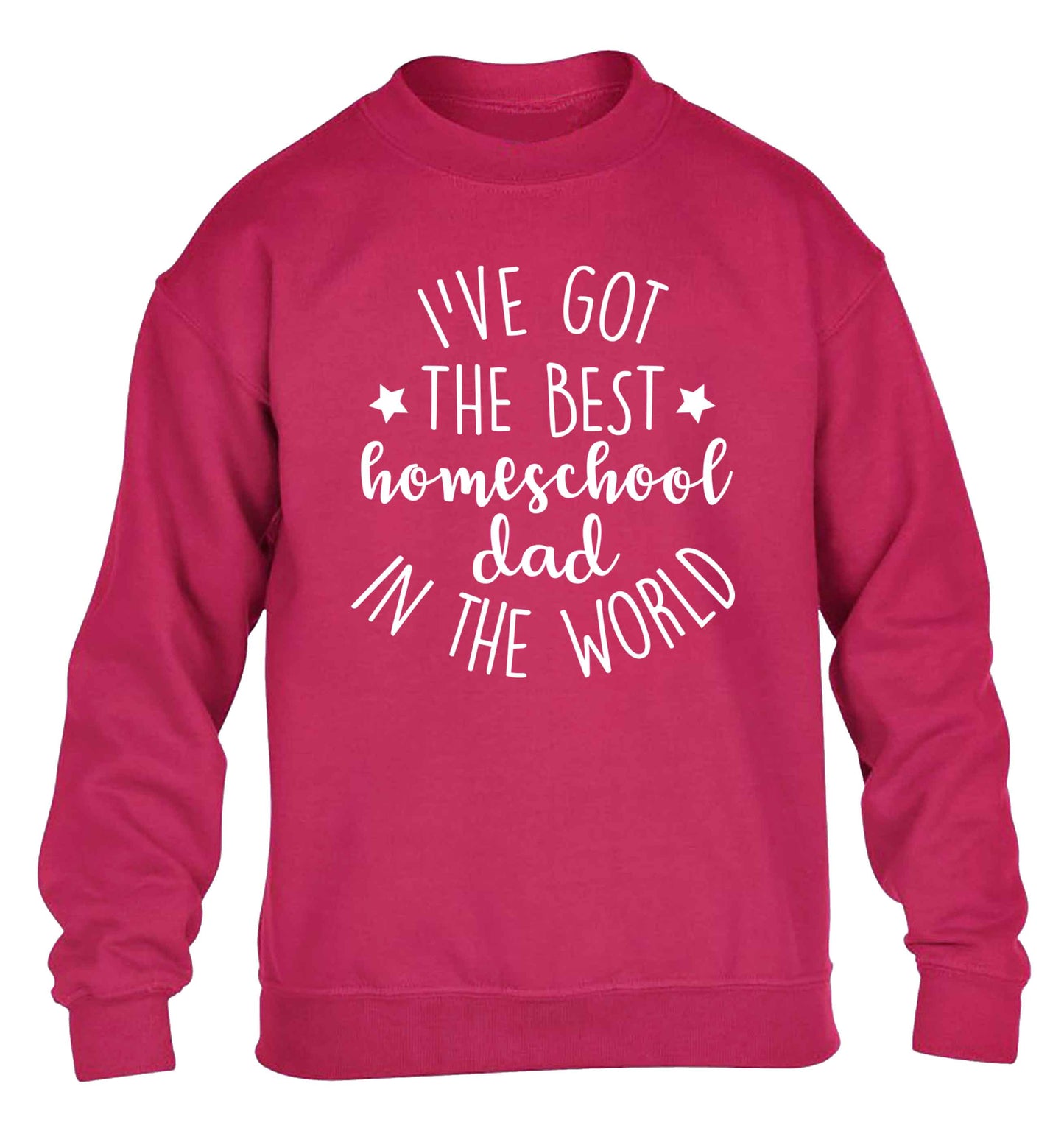 I've got the best homeschool dad in the world children's pink sweater 12-13 Years