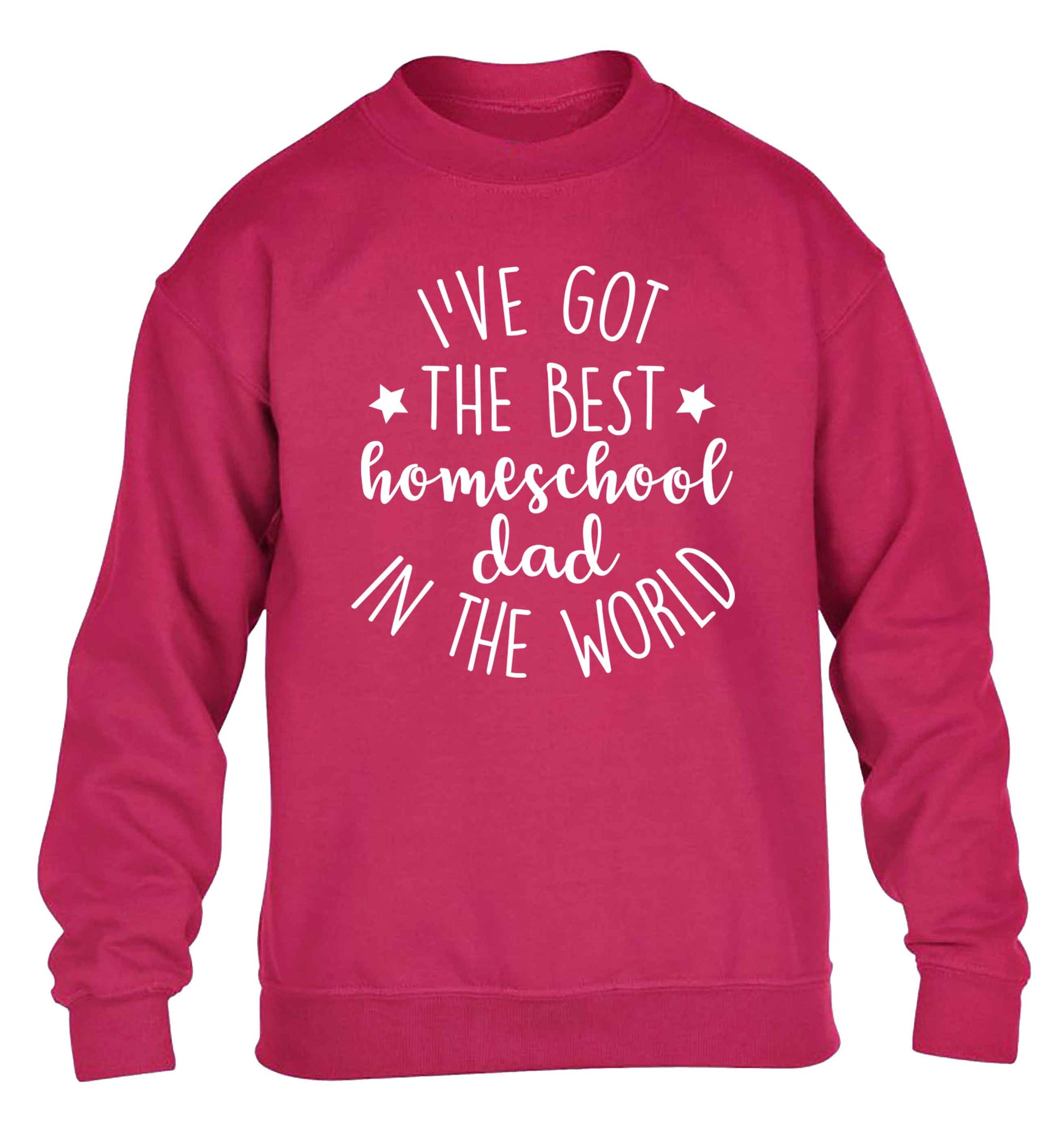 I've got the best homeschool dad in the world children's pink sweater 12-13 Years