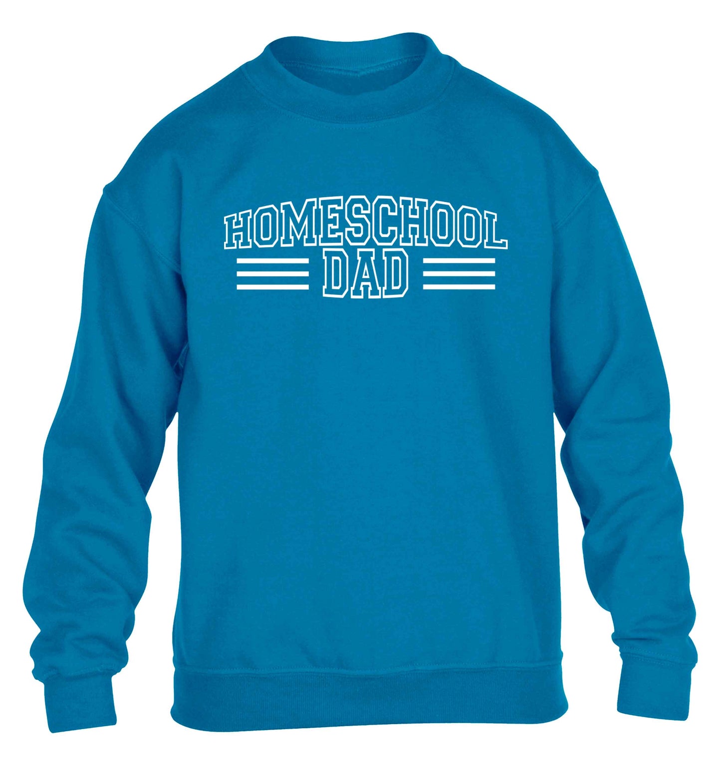 Homeschool dad children's blue sweater 12-13 Years