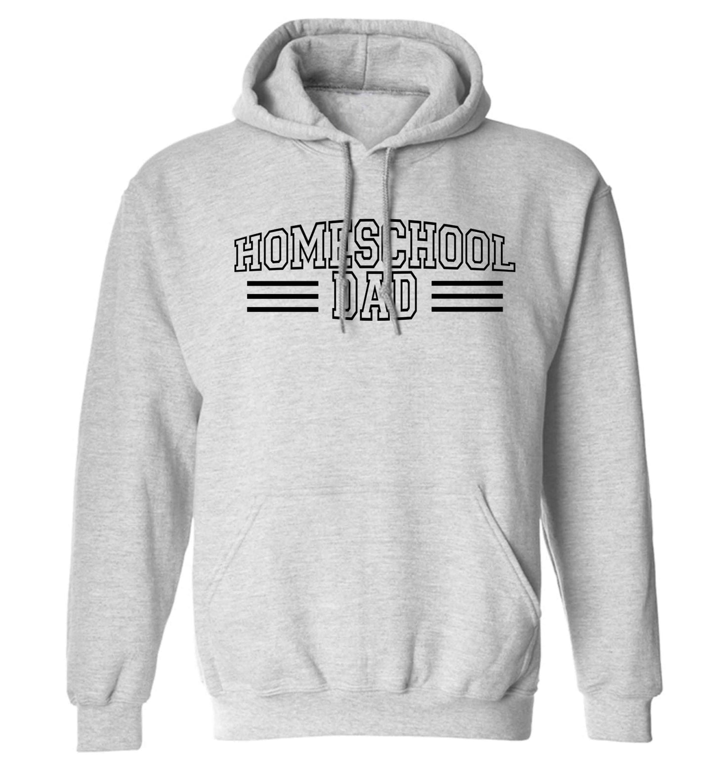 Homeschool dad adults unisex grey hoodie 2XL