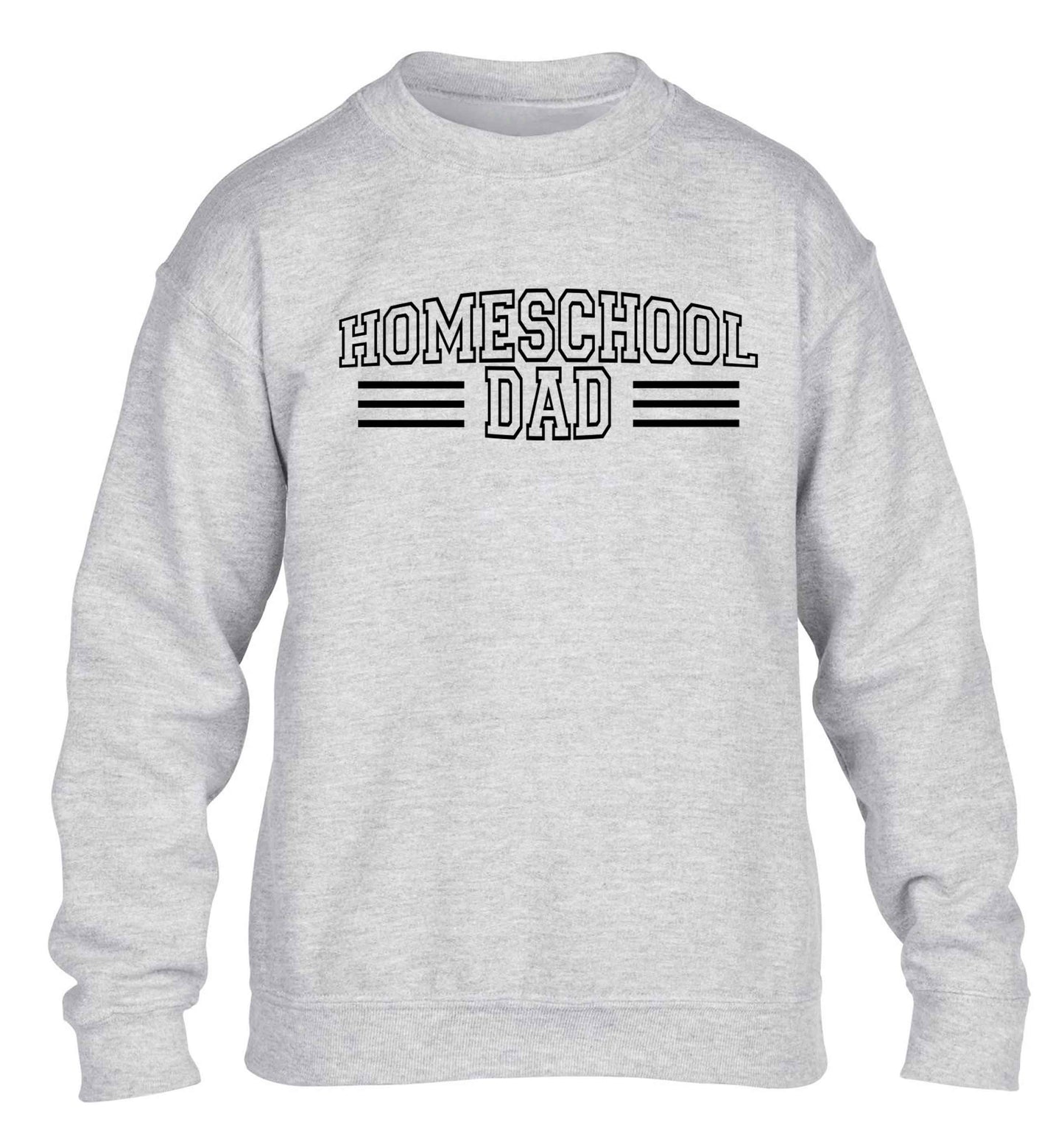 Homeschool dad children's grey sweater 12-13 Years