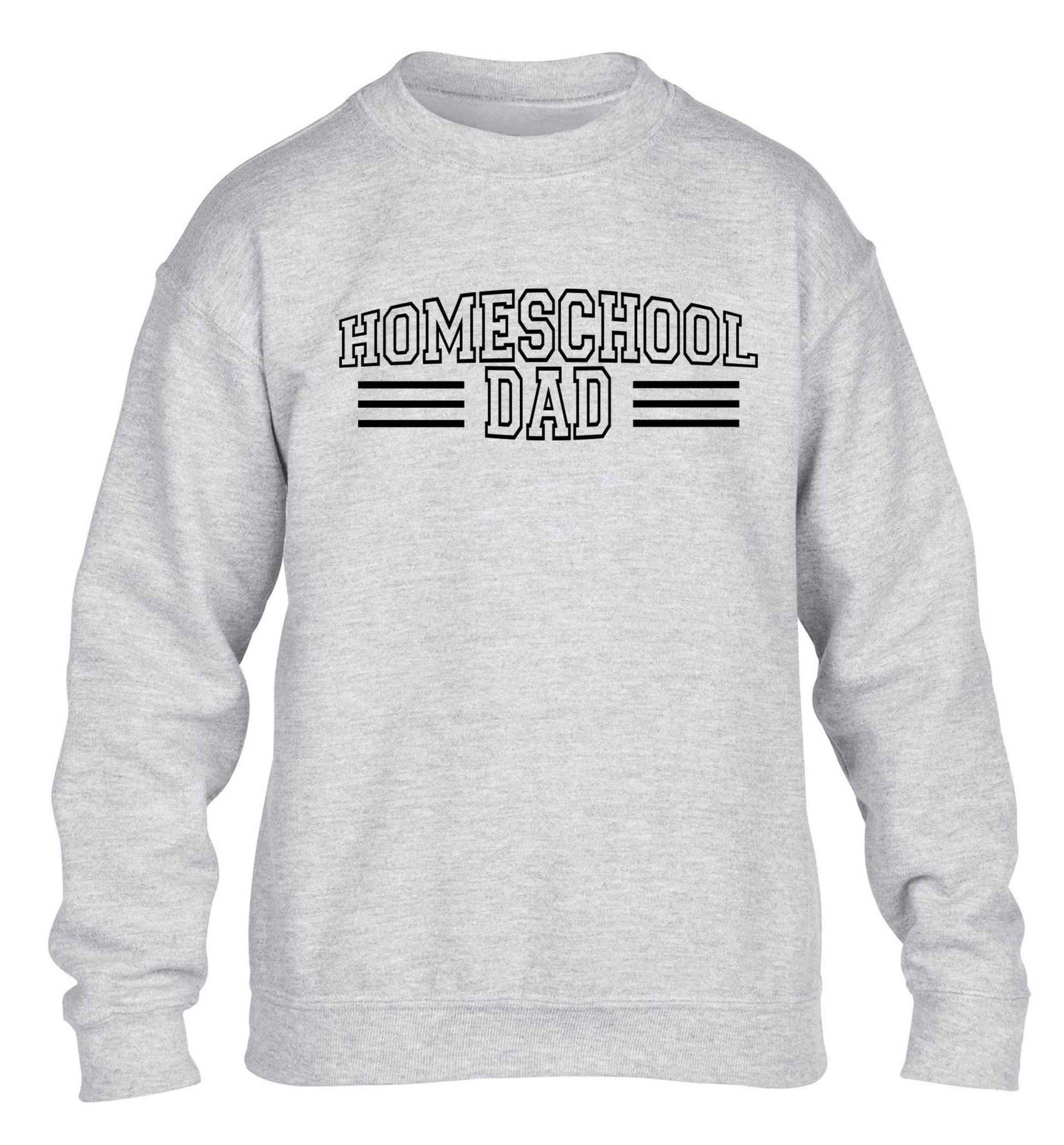 Homeschool dad children's grey sweater 12-13 Years