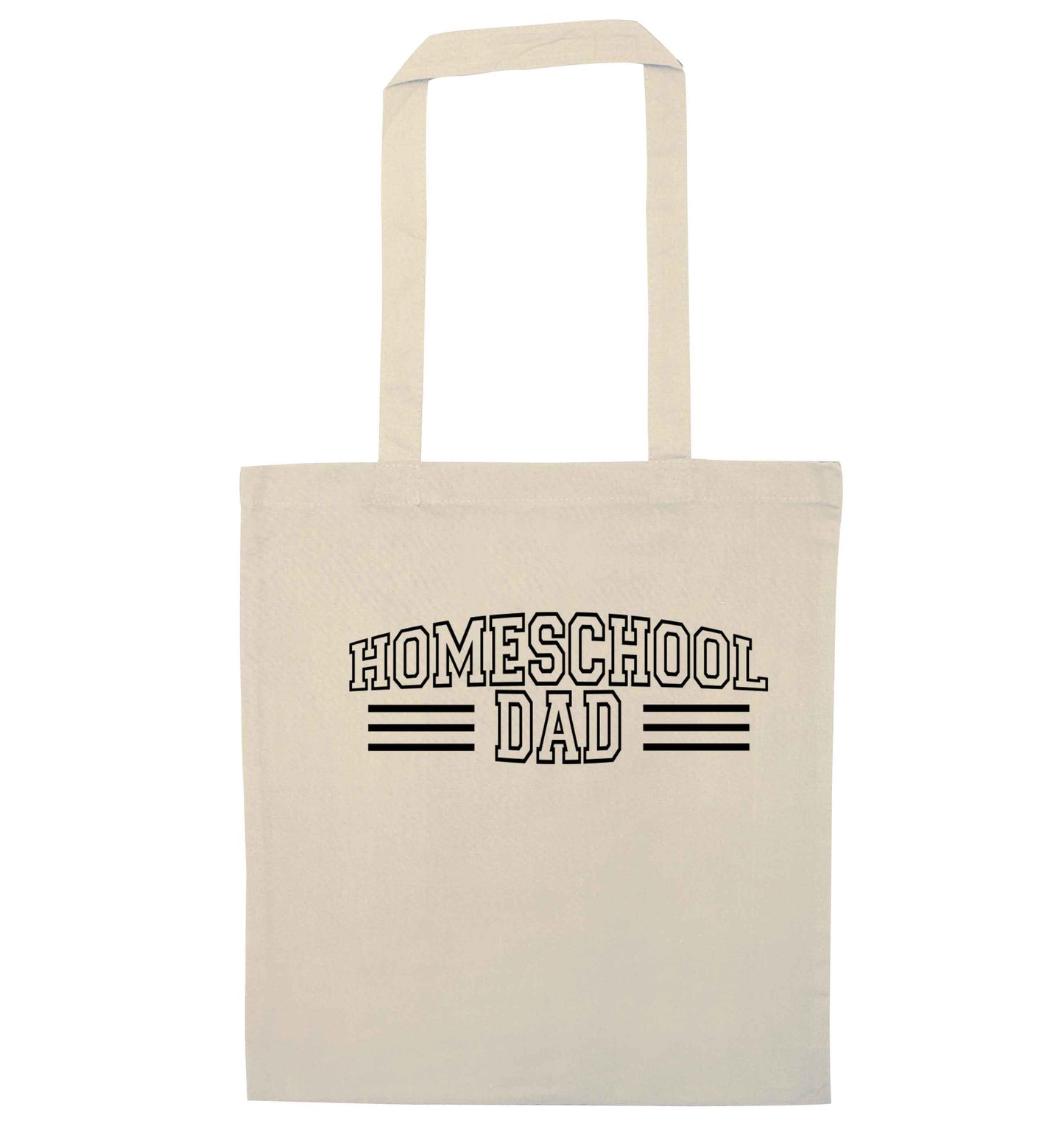 Homeschool dad natural tote bag