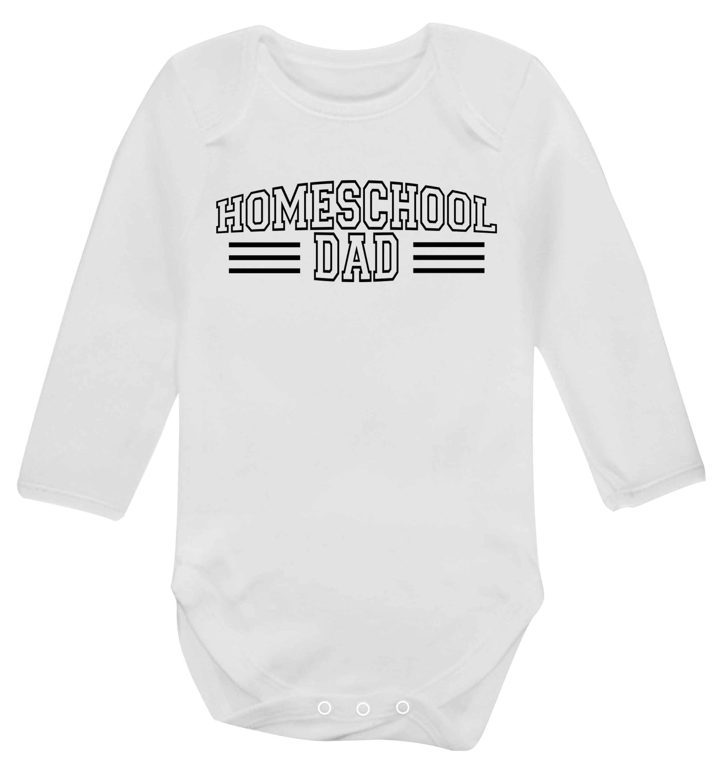 Homeschool dad Baby Vest long sleeved white 6-12 months