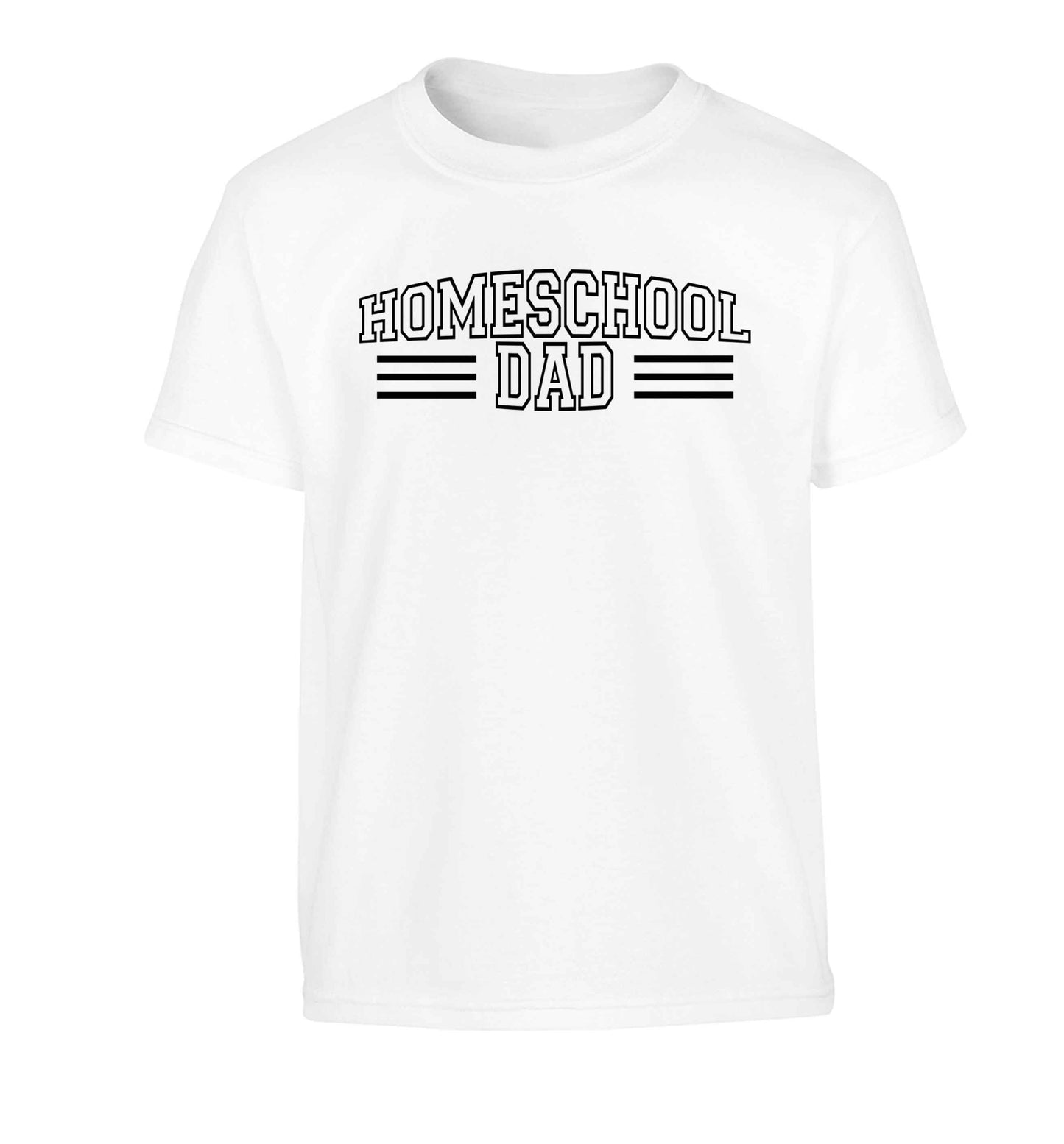 Homeschool dad Children's white Tshirt 12-13 Years