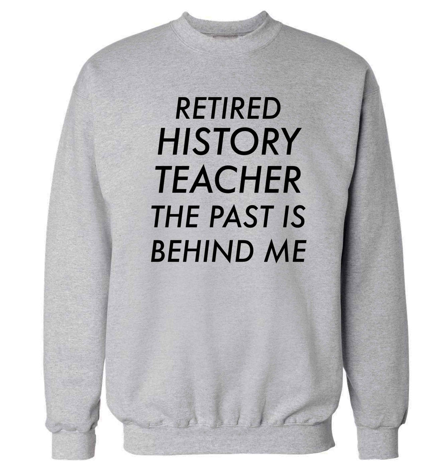 Retired history teacher the past is behind me Adult's unisex grey Sweater 2XL