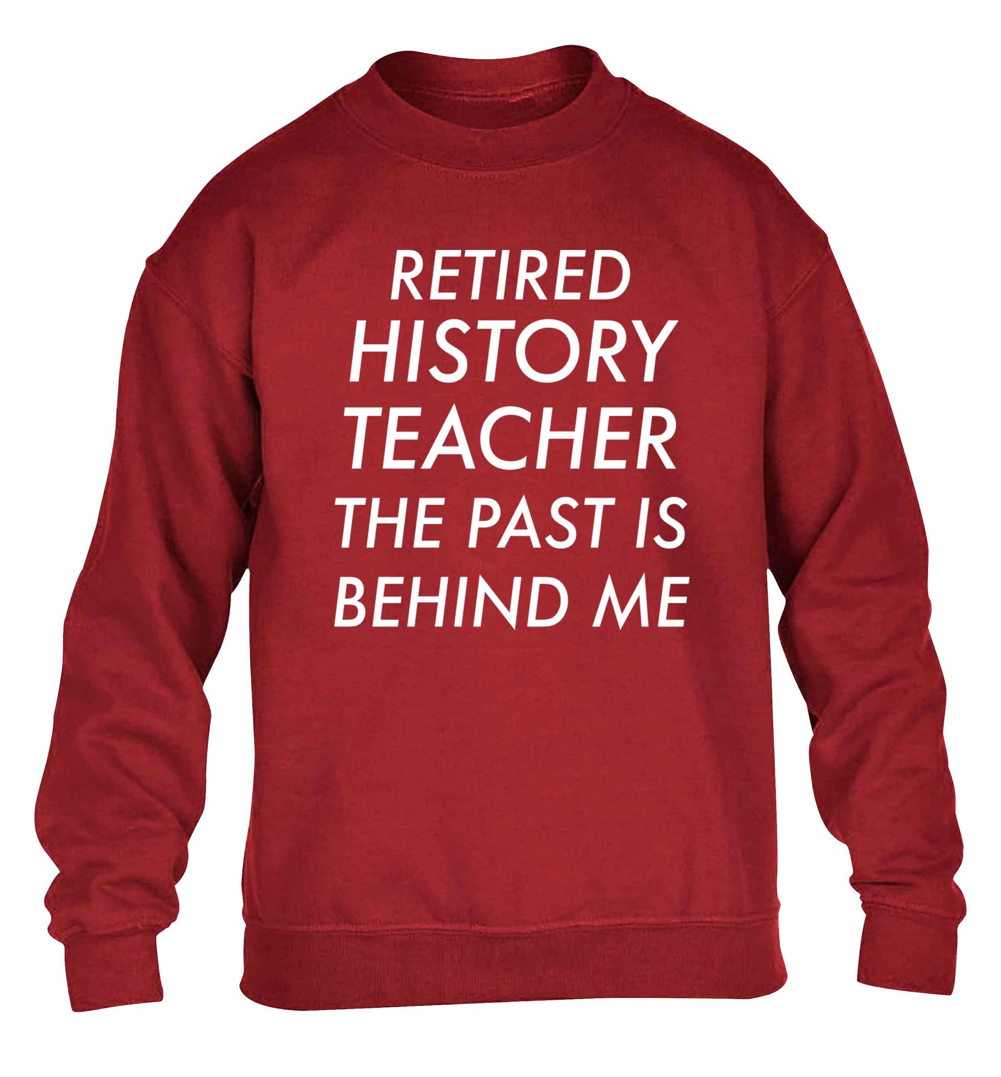 Retired history teacher the past is behind me children's grey sweater 12-13 Years