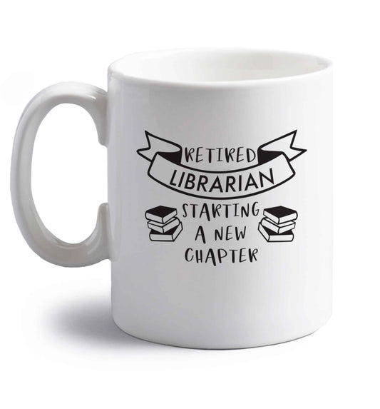 Retired librarian keep your hair on right handed white ceramic mug 