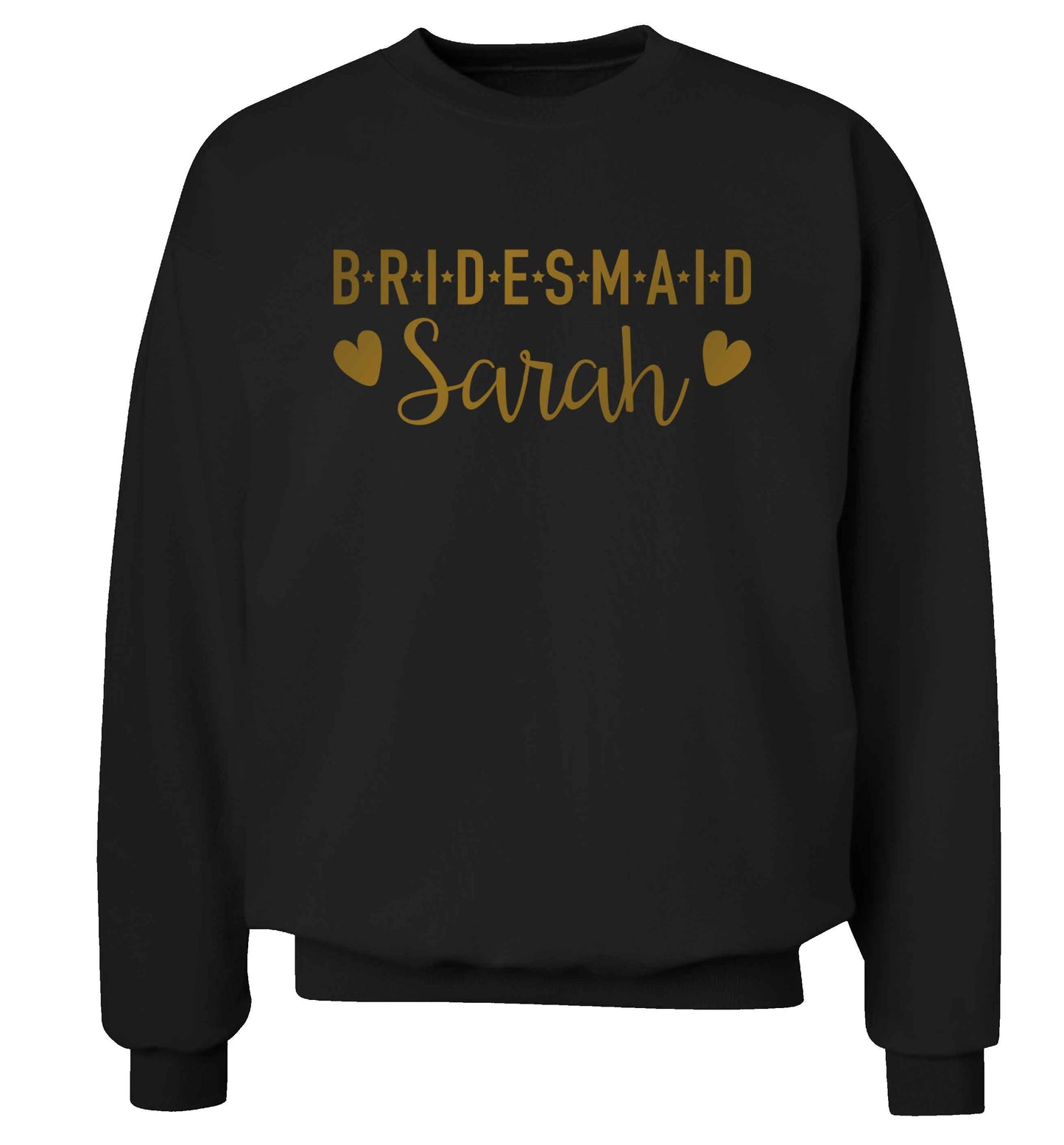 Personalised bridesmaid Adult's unisex black Sweater 2XL