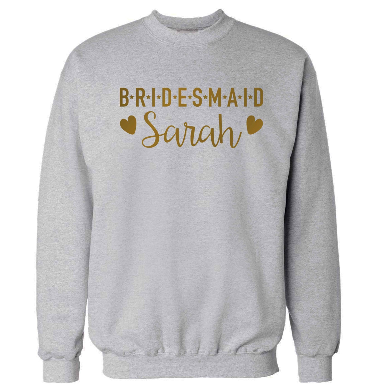 Personalised bridesmaid Adult's unisex grey Sweater 2XL