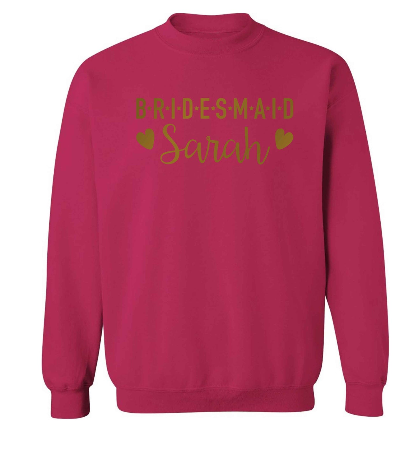 Personalised bridesmaid Adult's unisex pink Sweater 2XL