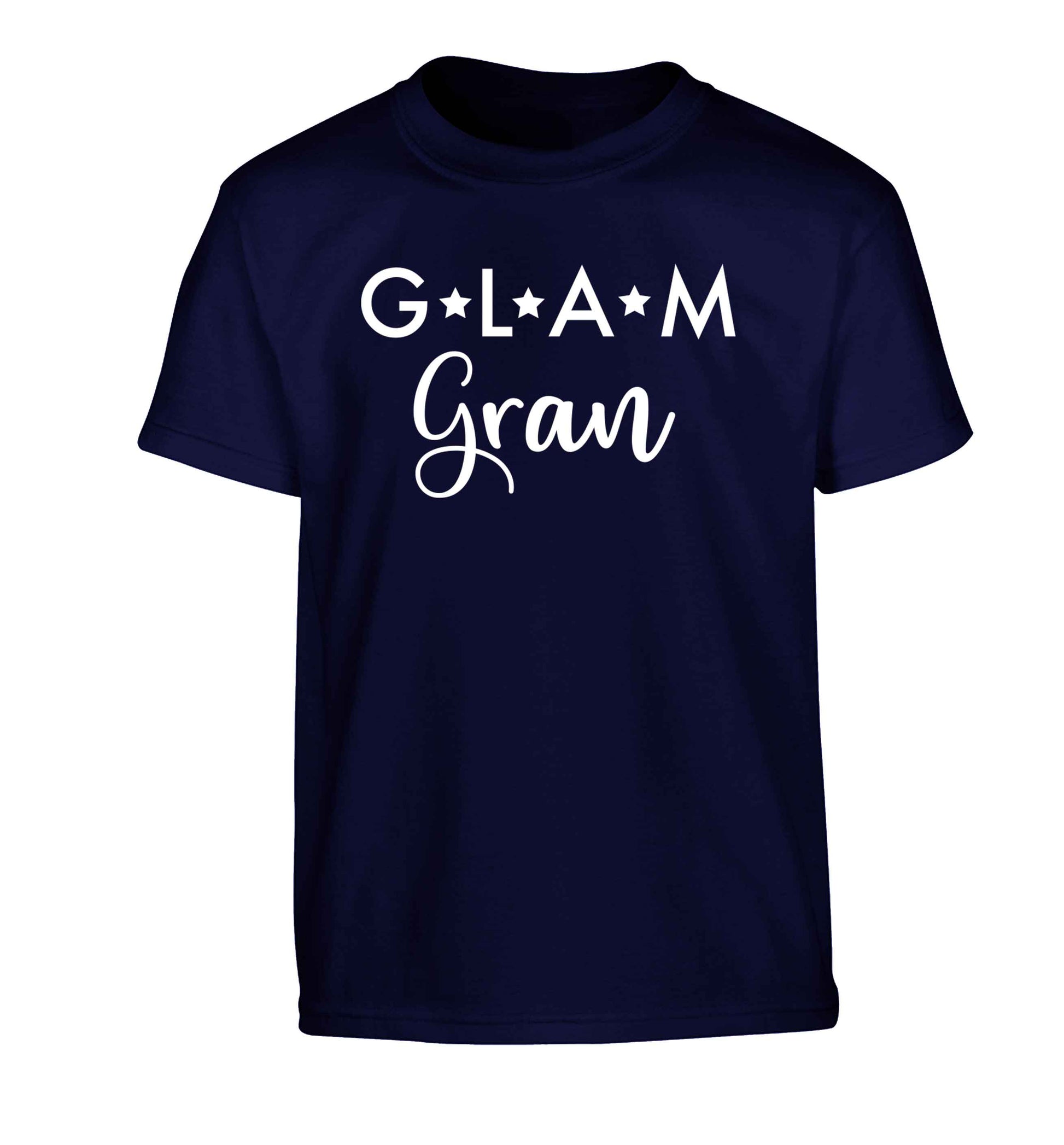 Glam Gran Children's navy Tshirt 12-13 Years