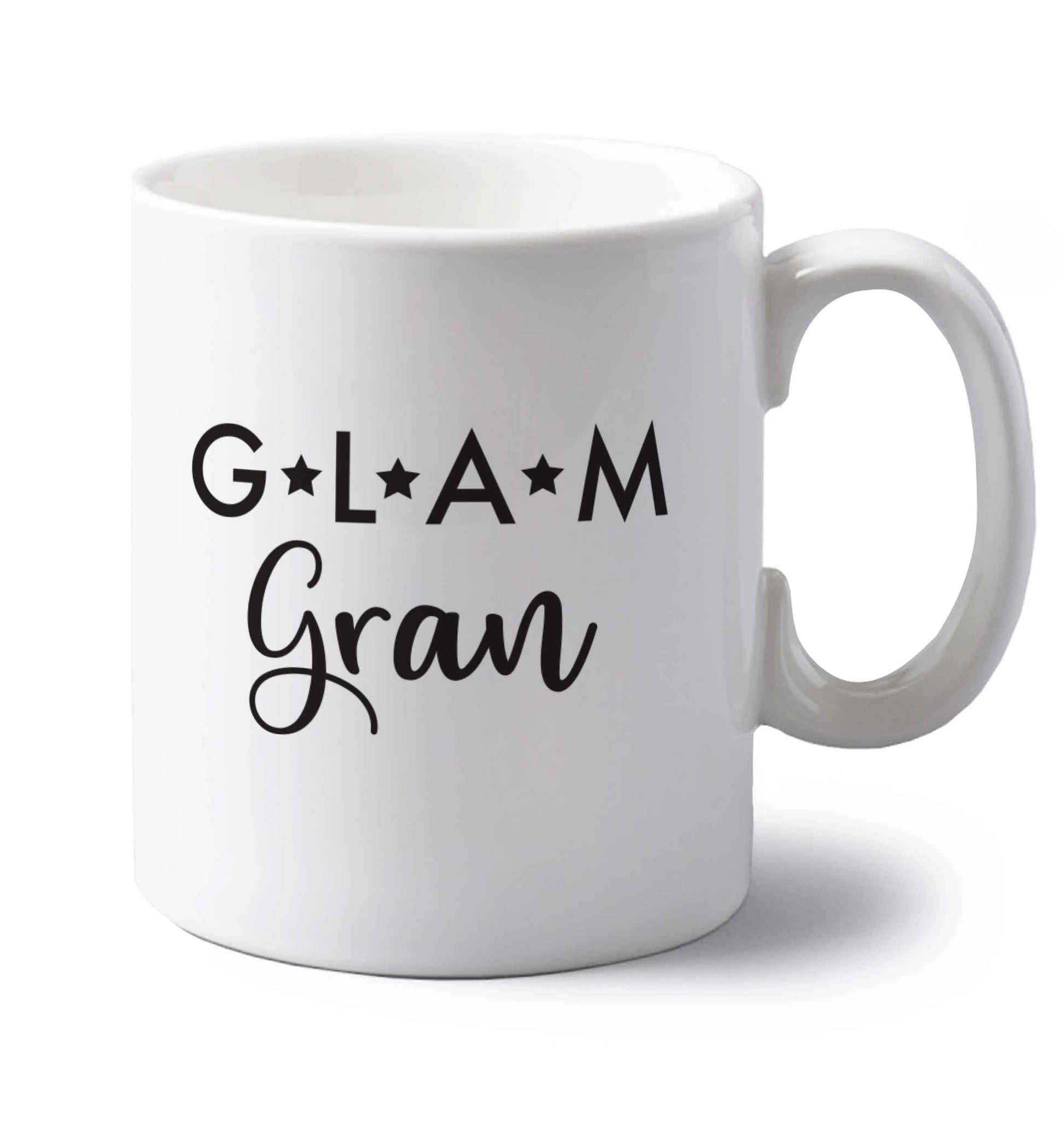 Glam Gran left handed white ceramic mug 