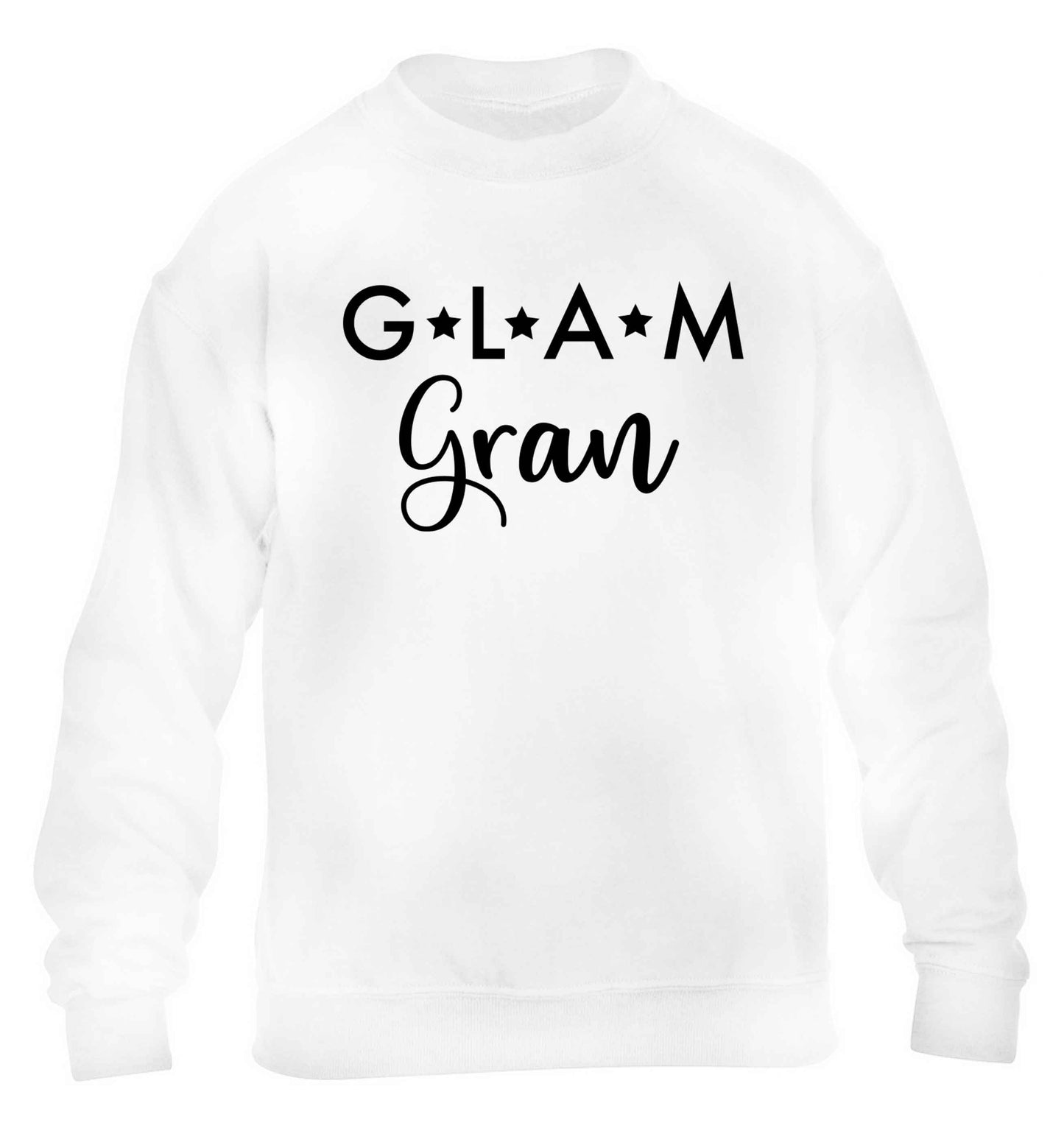 Glam Gran children's white sweater 12-13 Years