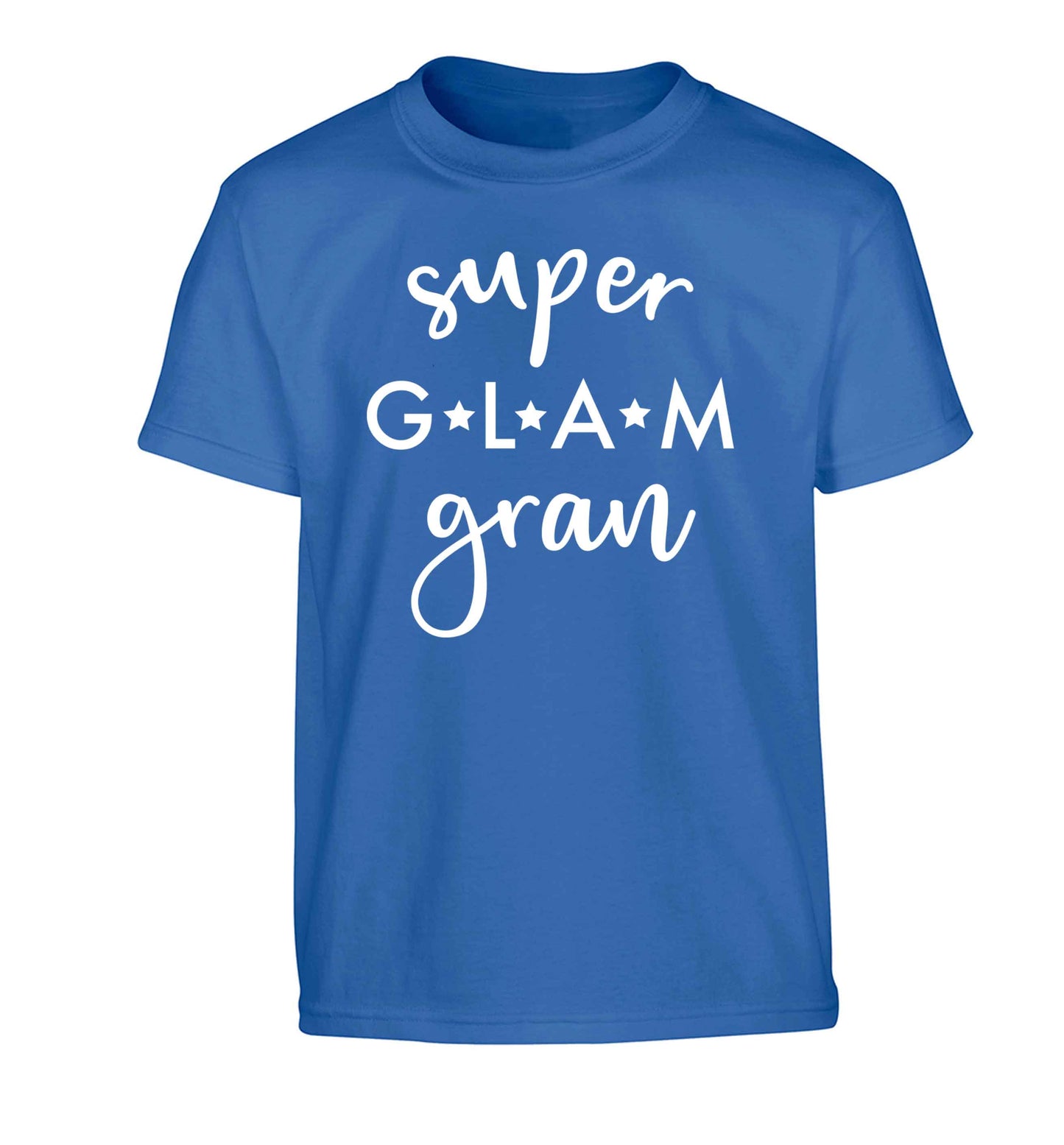 Super glam gran Children's blue Tshirt 12-13 Years