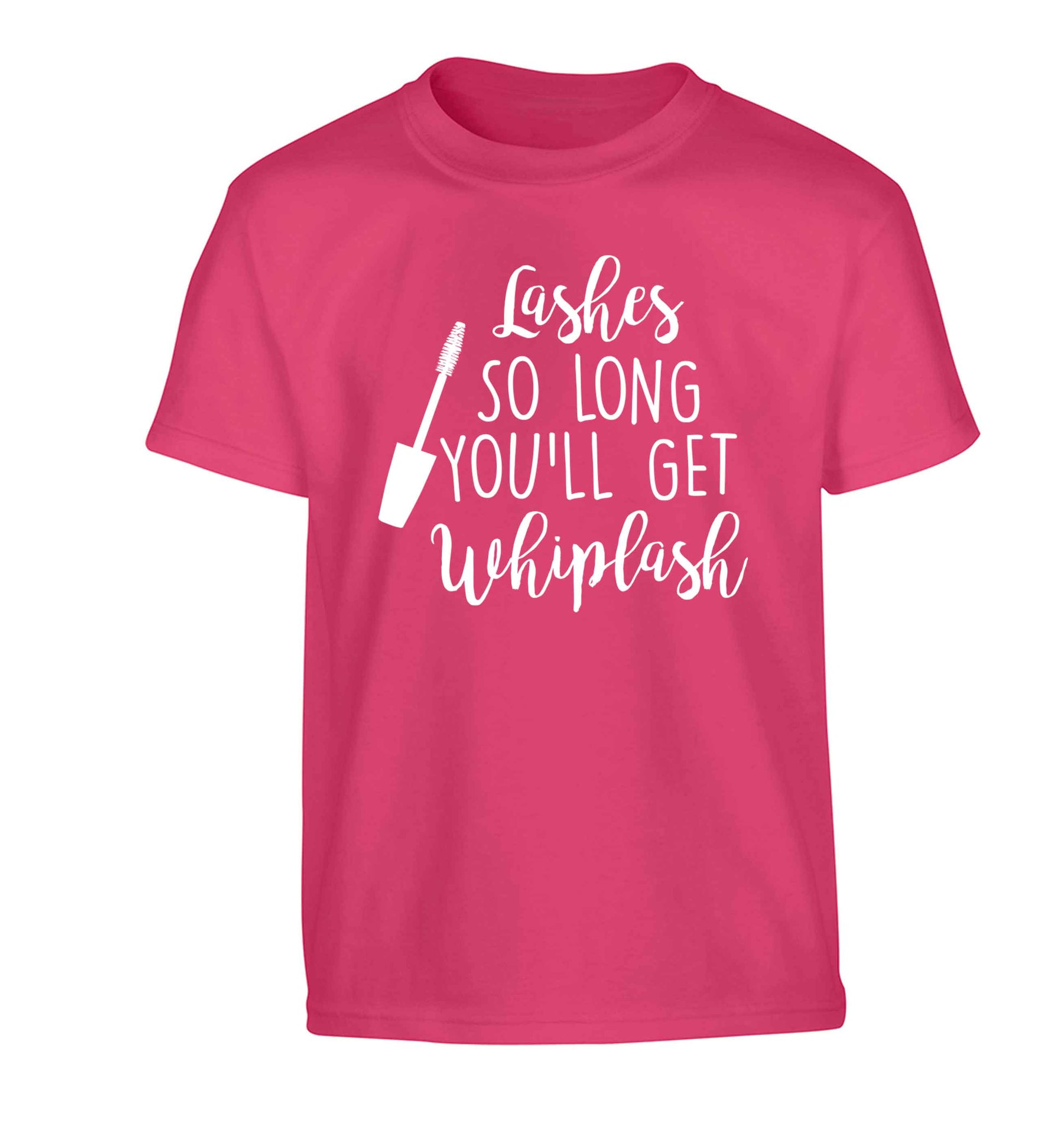 Lashes so long you'll get whiplash Children's pink Tshirt 12-13 Years