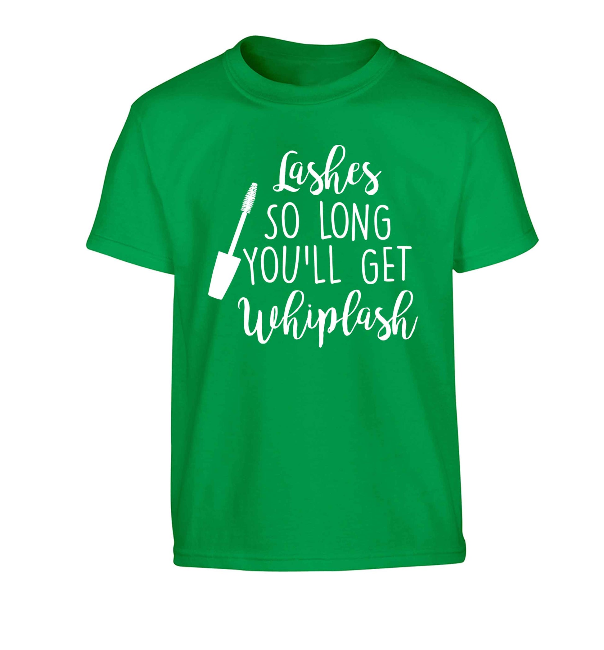 Lashes so long you'll get whiplash Children's green Tshirt 12-13 Years