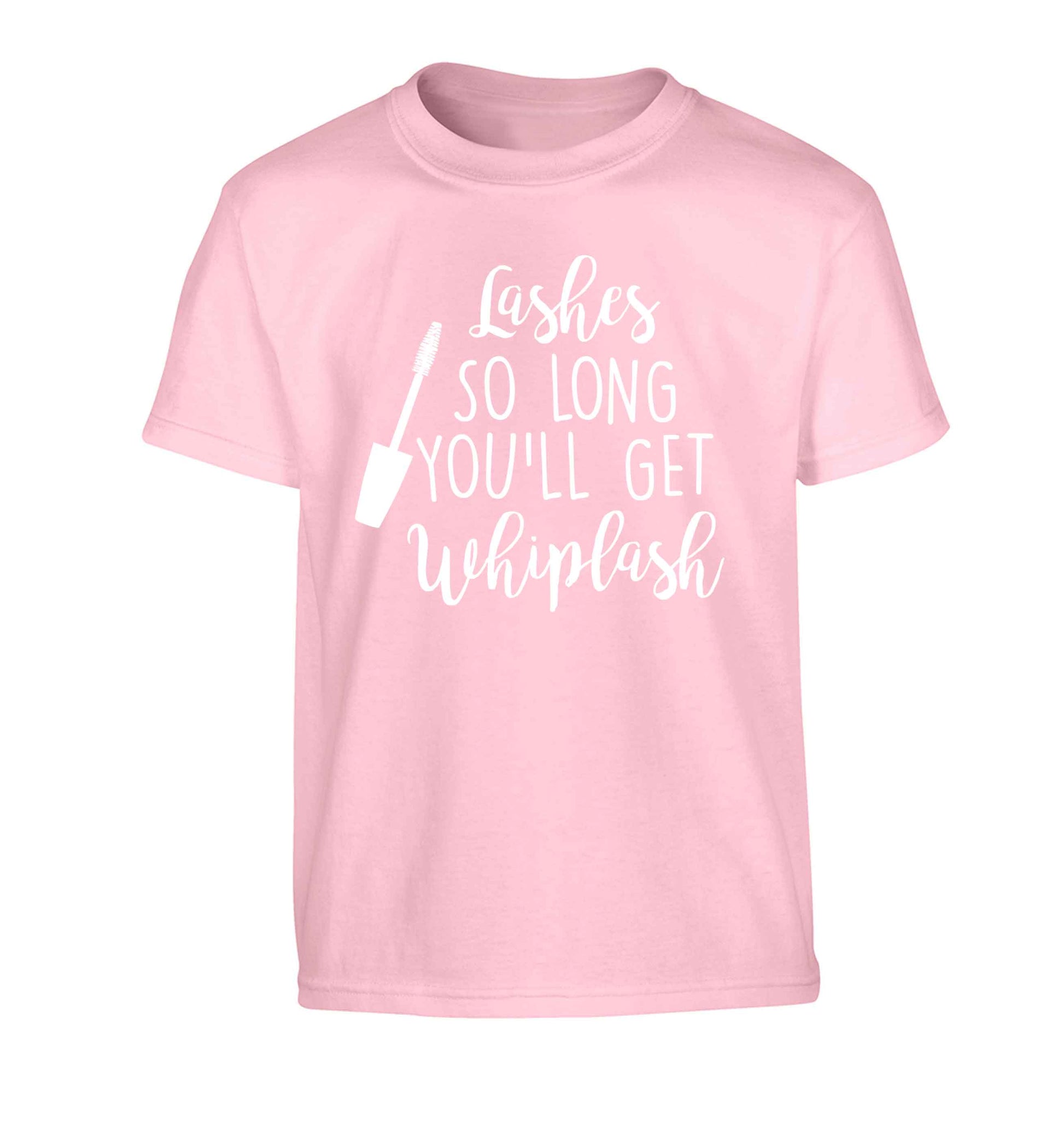 Lashes so long you'll get whiplash Children's light pink Tshirt 12-13 Years