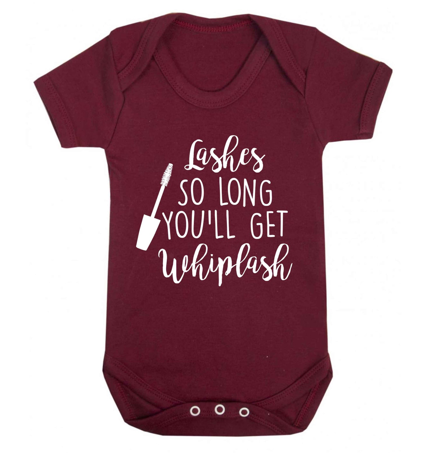 Lashes so long you'll get whiplash Baby Vest maroon 18-24 months