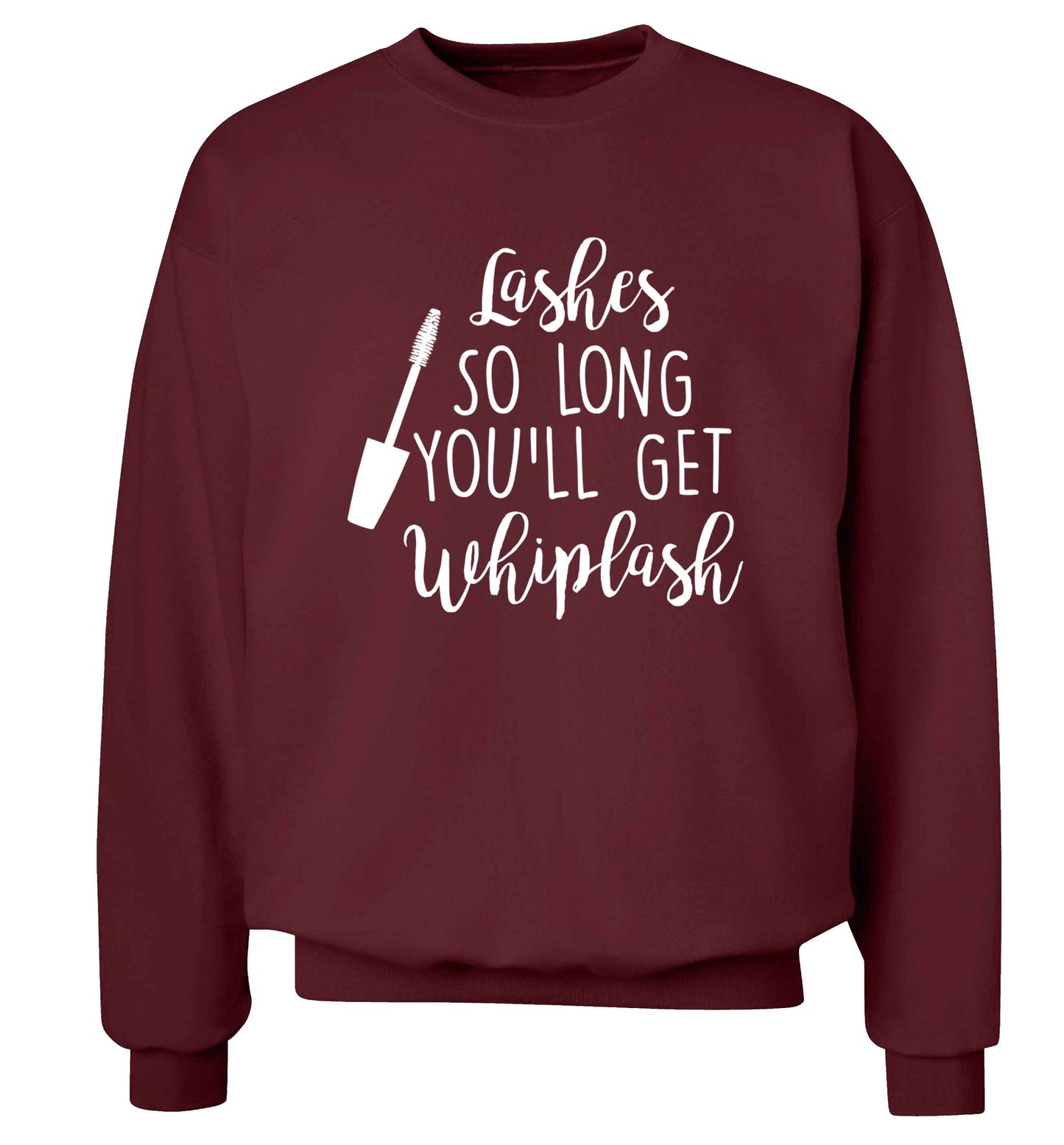 Lashes so long you'll get whiplash Adult's unisex maroon Sweater 2XL