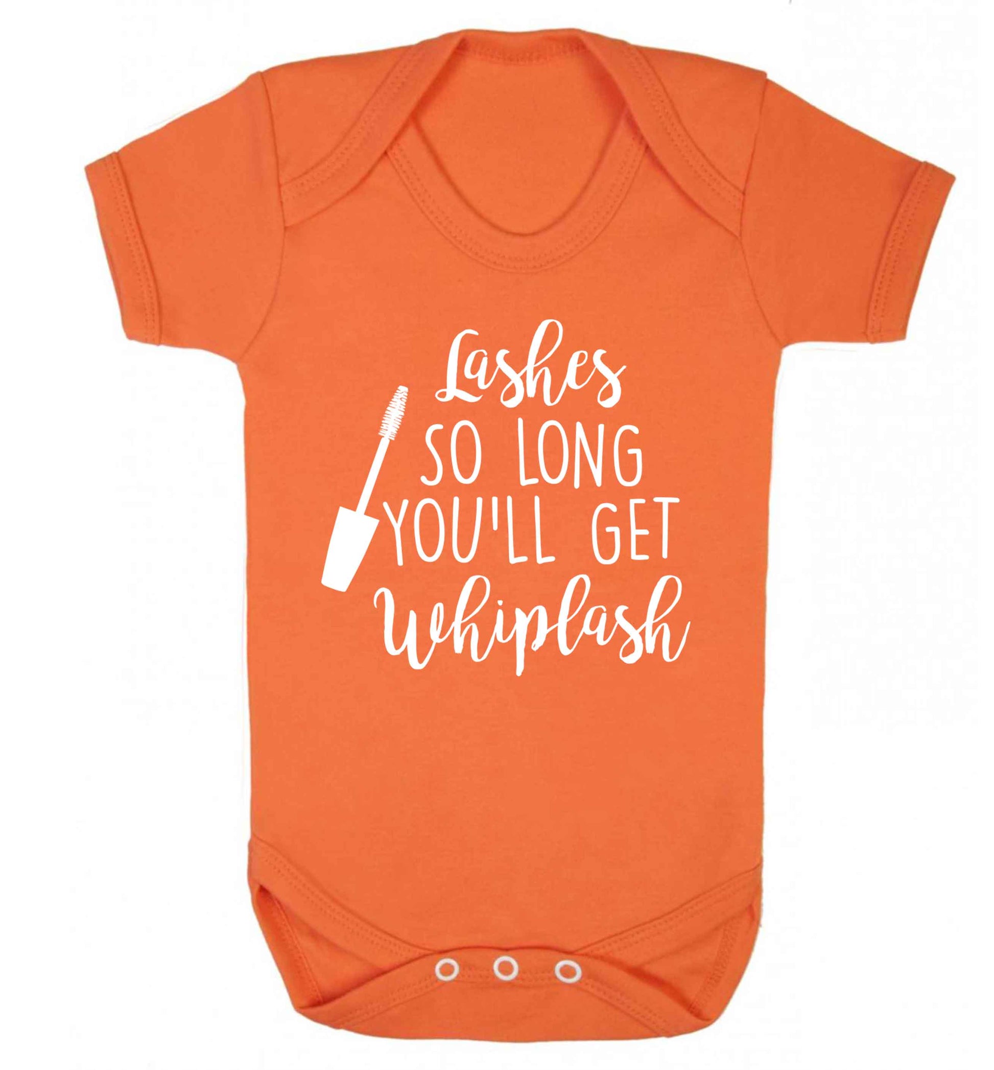 Lashes so long you'll get whiplash Baby Vest orange 18-24 months