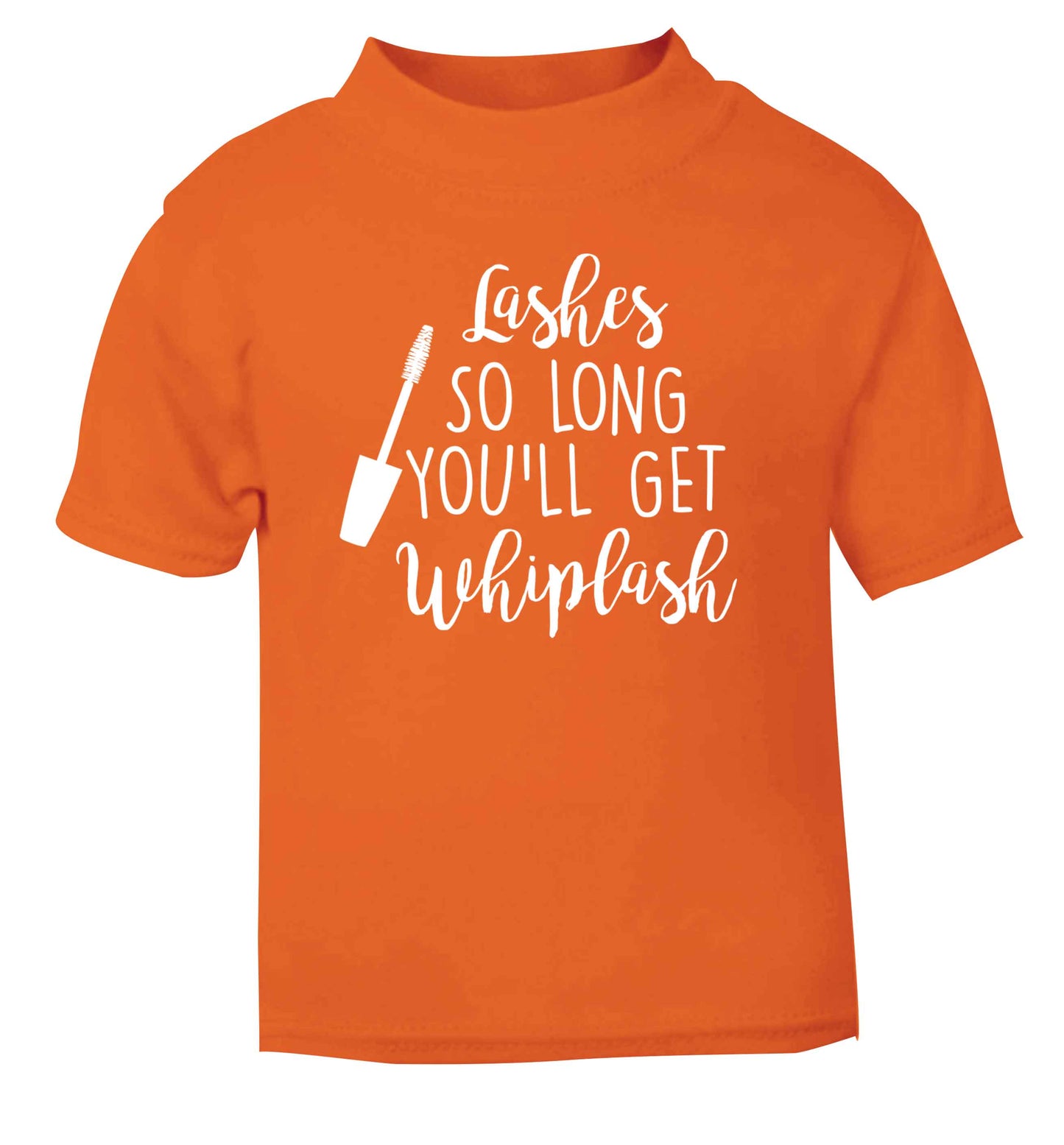 Lashes so long you'll get whiplash orange Baby Toddler Tshirt 2 Years