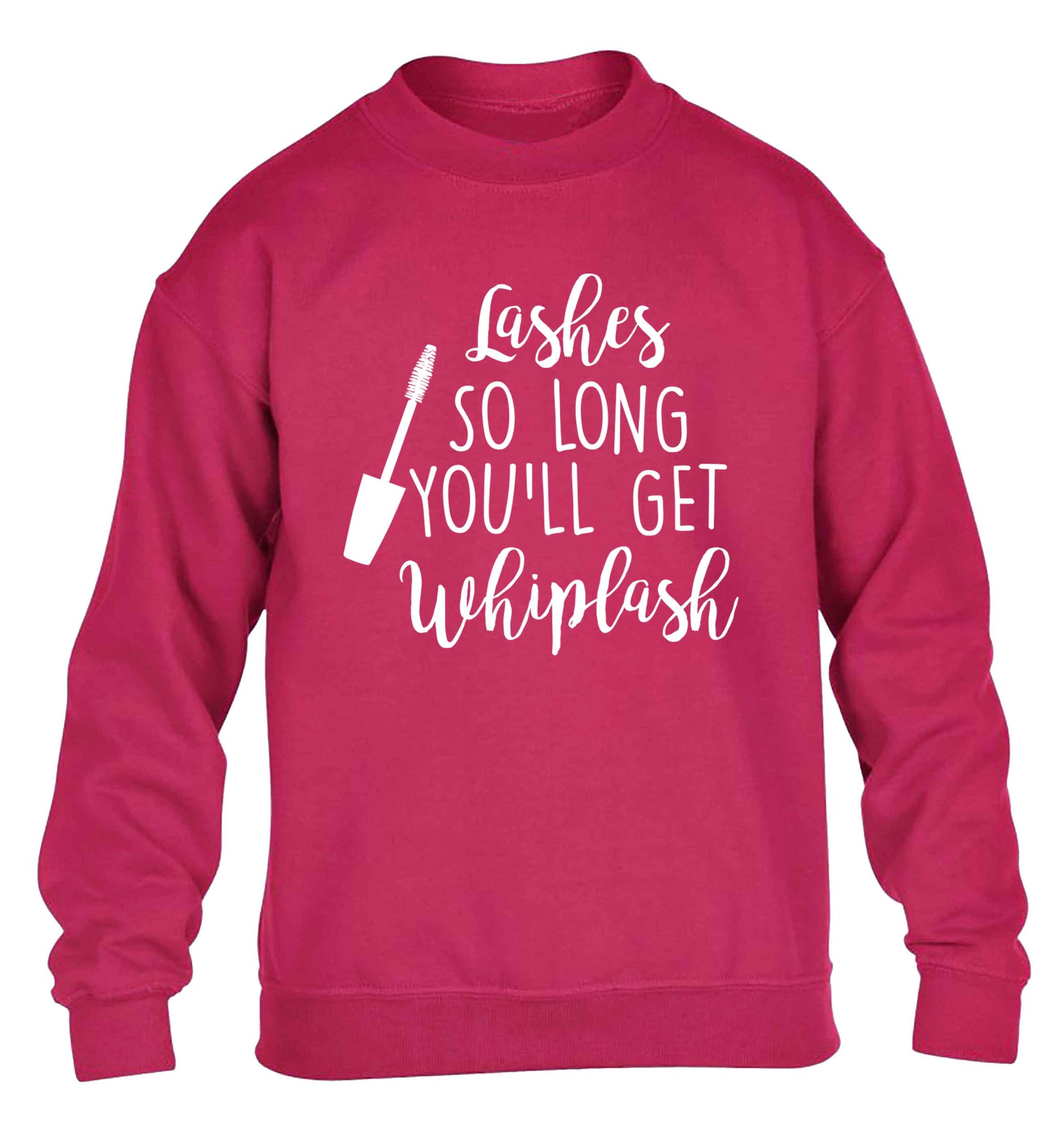 Lashes so long you'll get whiplash children's pink sweater 12-13 Years