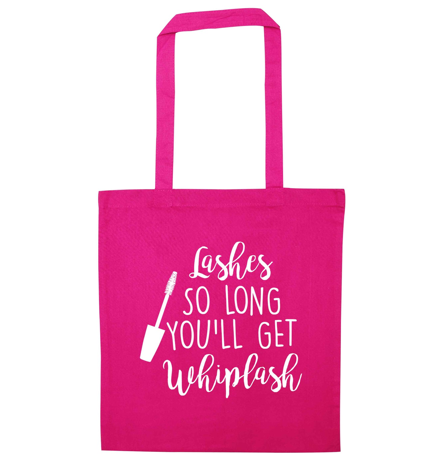 Lashes so long you'll get whiplash pink tote bag
