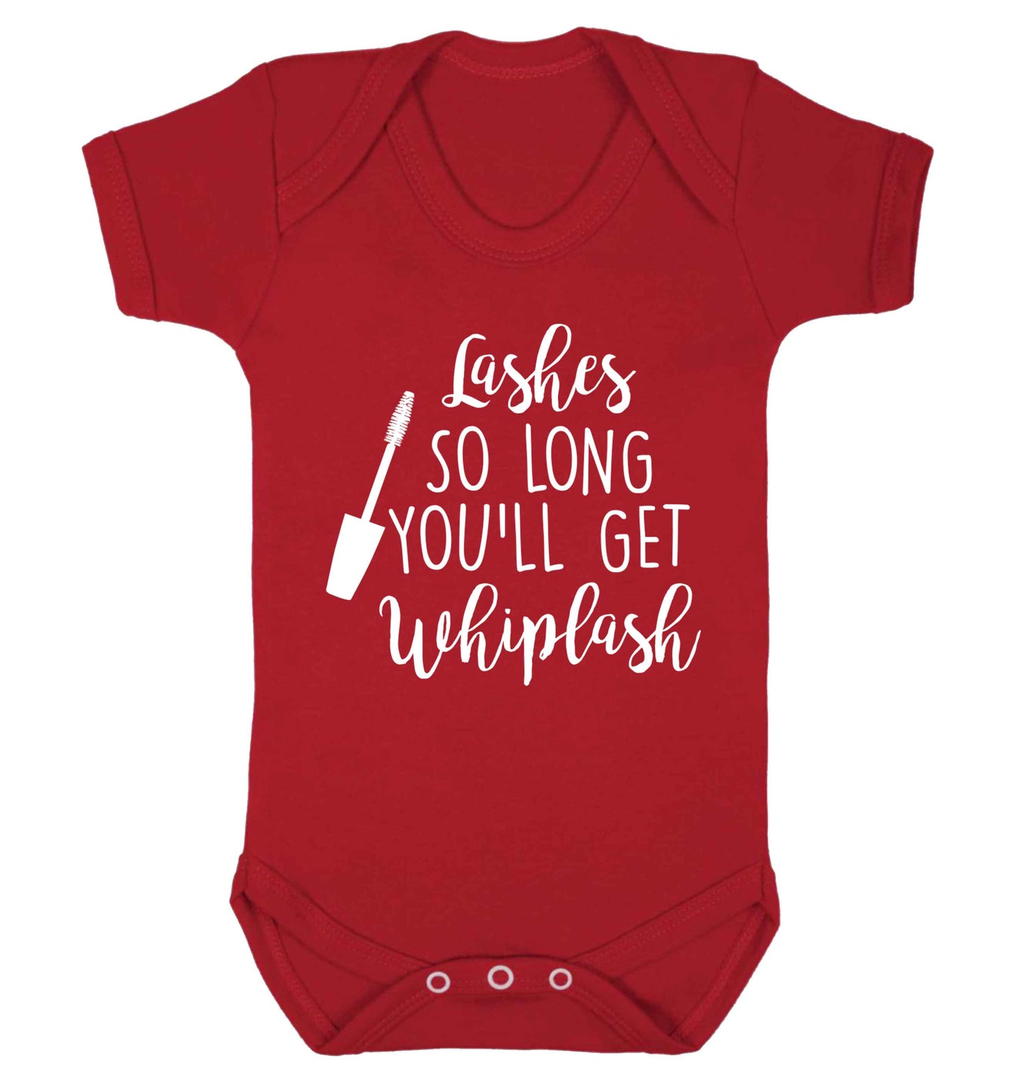 Lashes so long you'll get whiplash Baby Vest red 18-24 months