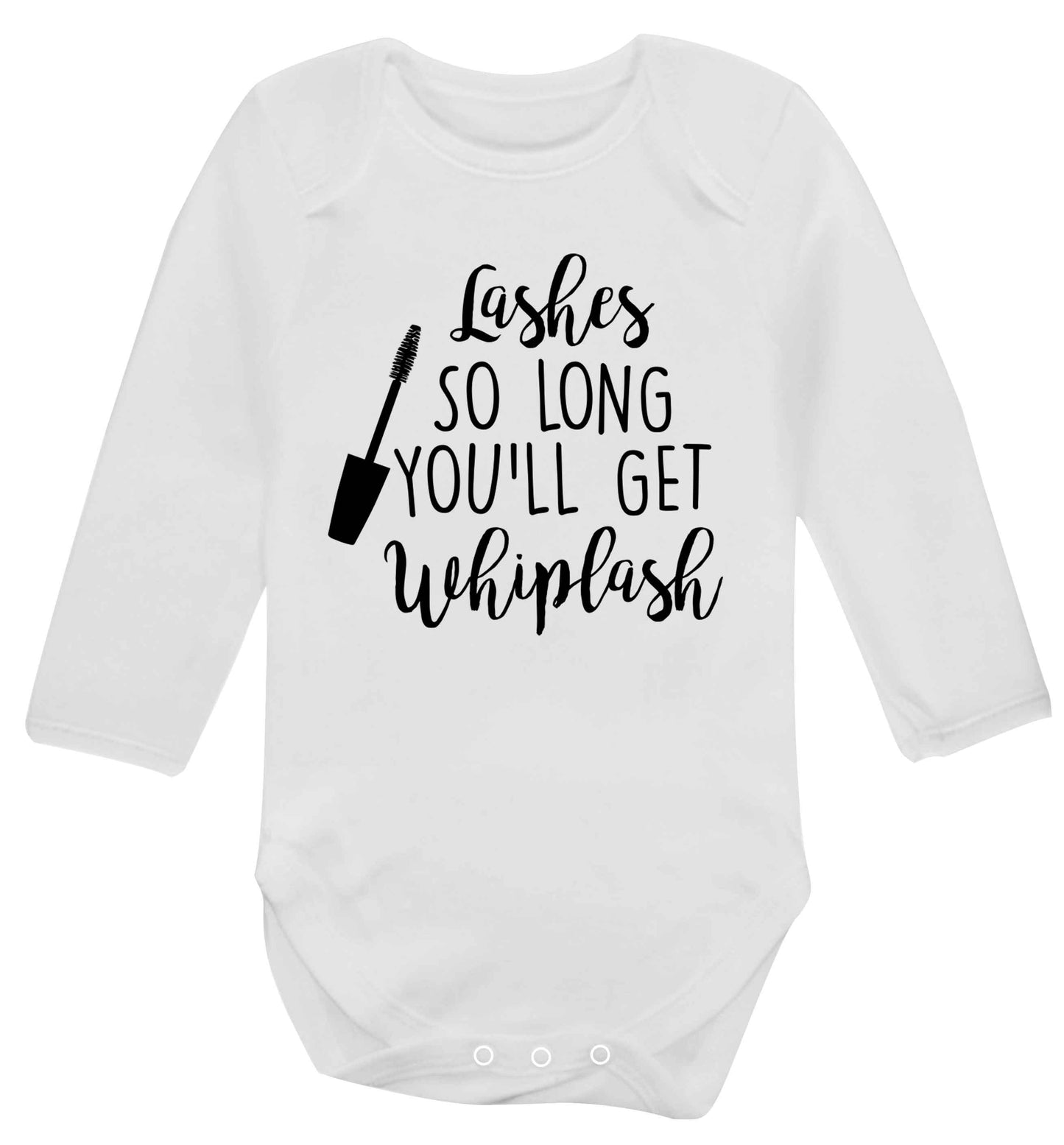 Lashes so long you'll get whiplash Baby Vest long sleeved white 6-12 months