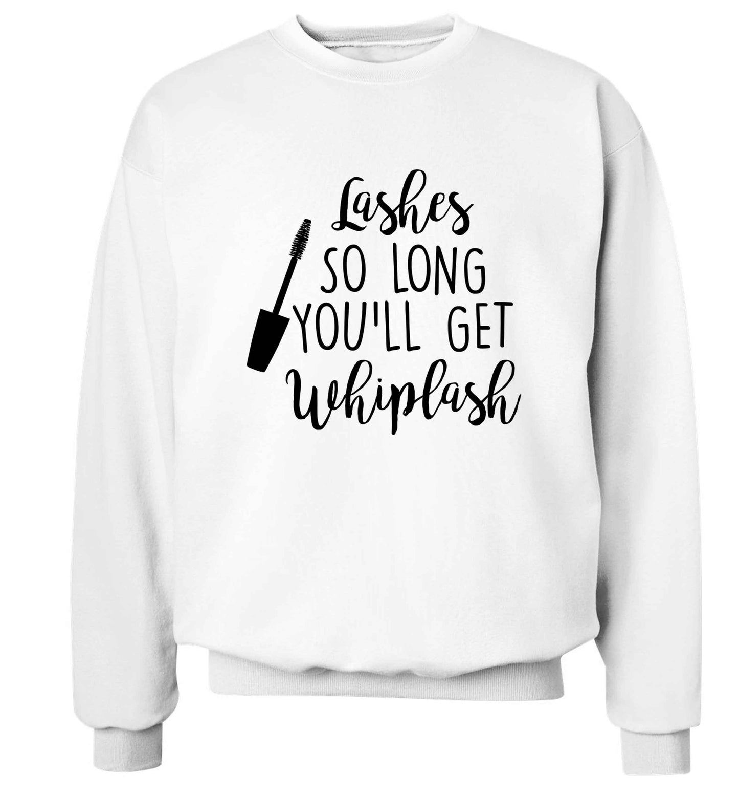Lashes so long you'll get whiplash Adult's unisex white Sweater 2XL